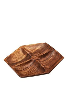 Product photograph of Premier Housewares Kora Acacia Wood Square Serving Dish from very.co.uk