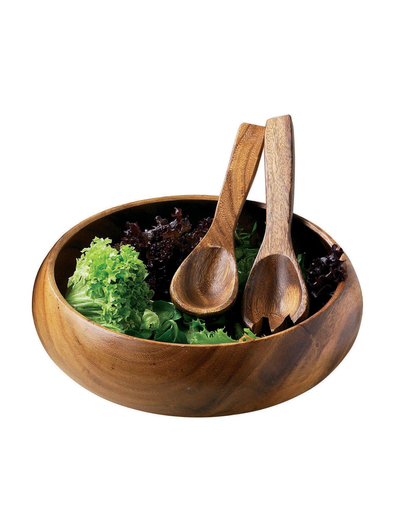 Image 3 of 6 of Premier Housewares Kora Acacia Wood Salad Bowl