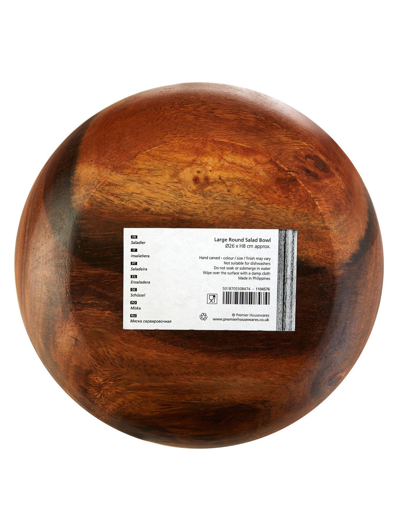Image 6 of 6 of Premier Housewares Kora Acacia Wood Salad Bowl