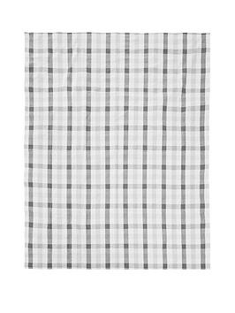 Product photograph of Premier Housewares Grey Heritage 100 Cotton Tablecloth from very.co.uk