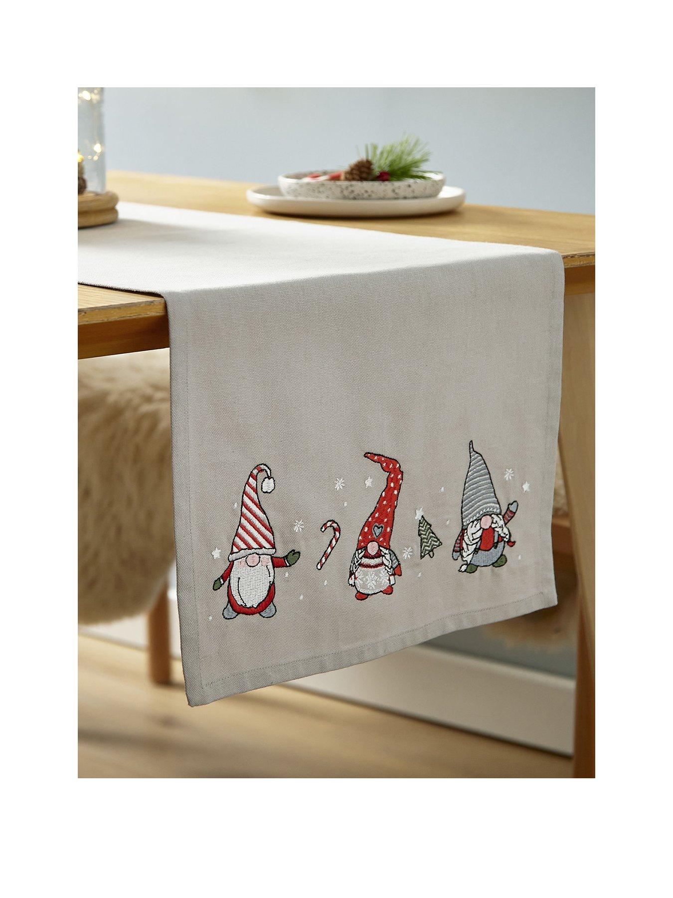 Product photograph of Catherine Lansfield Christmas Gnomes Runner from very.co.uk