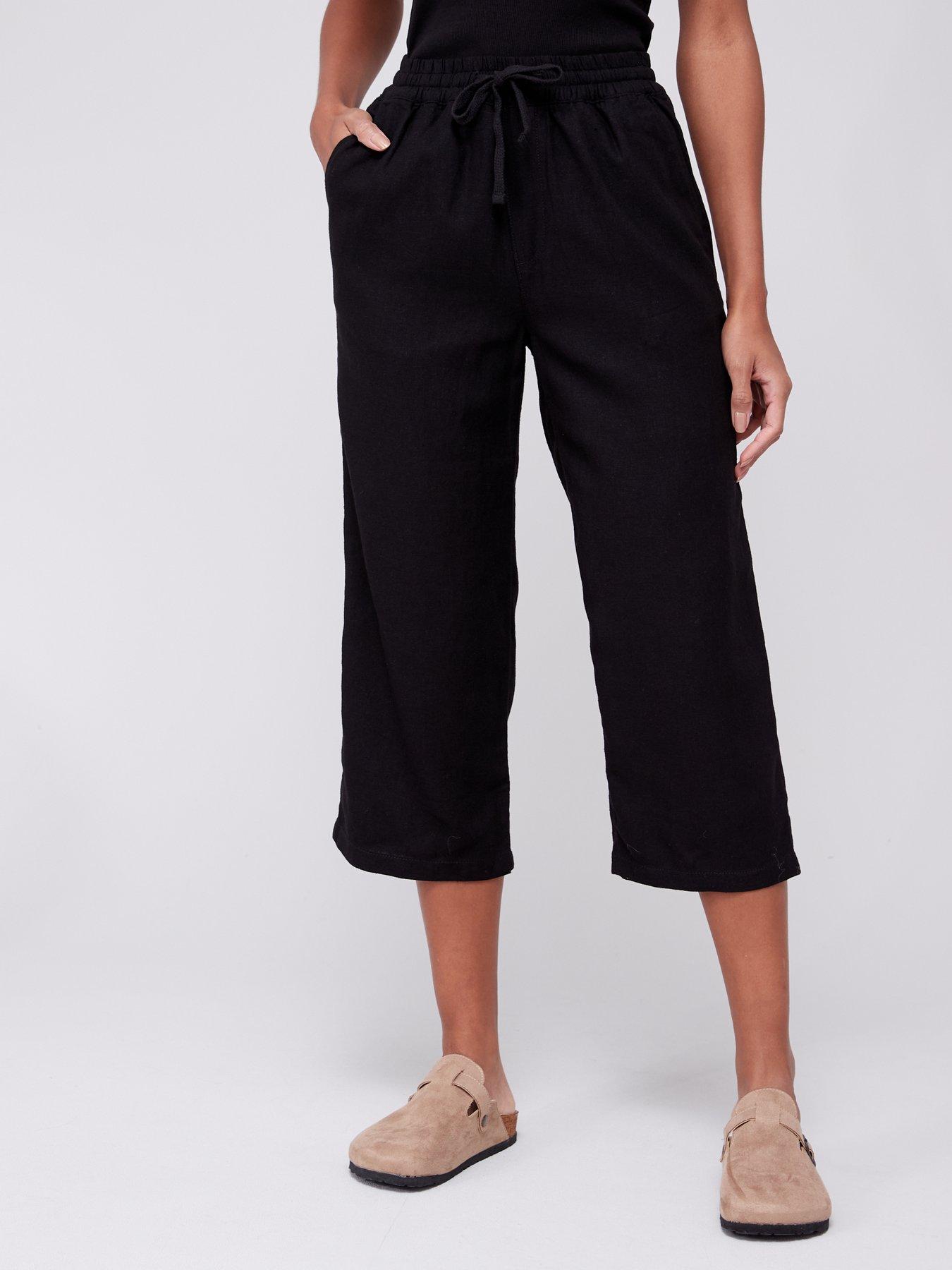 Everyday Linen Mix Crop Trouser very.co.uk