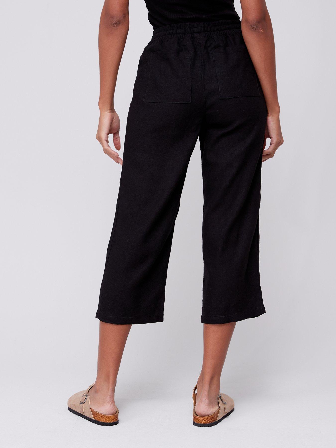 Everyday Linen Mix Crop Trouser very.co.uk
