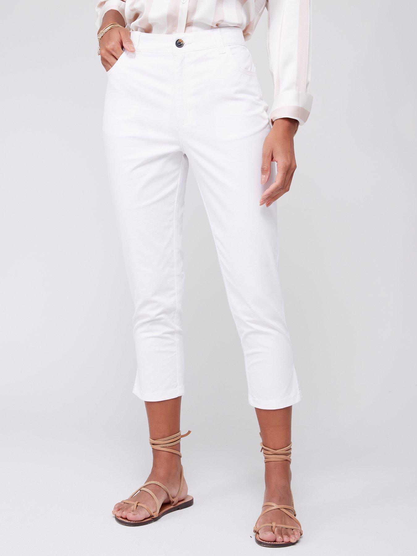 White dressy capri clearance pants