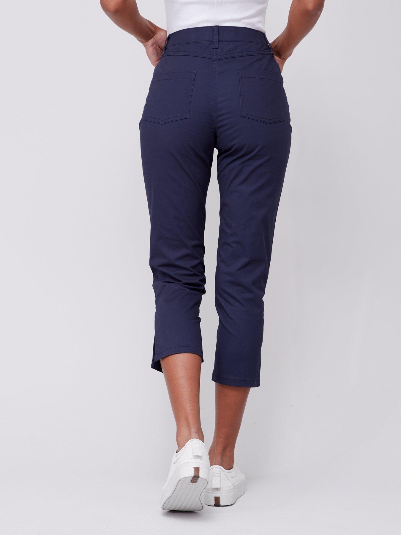 V by Very Skinny Capri Trouser - Navy