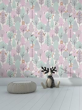 Product photograph of Muriva Wild Wood Wallpaper from very.co.uk