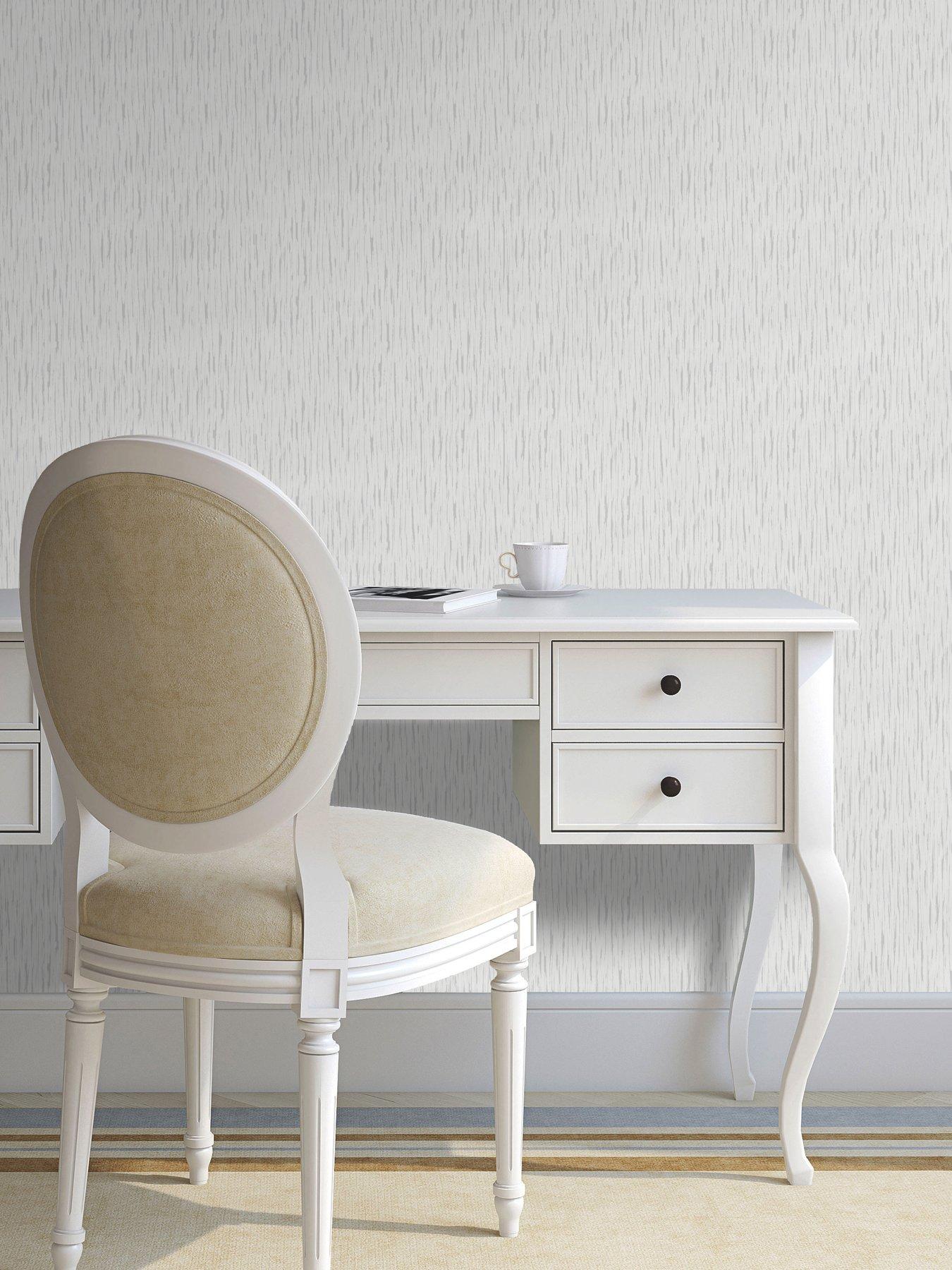 Product photograph of Muriva Nala Textured Wallpaper - White from very.co.uk