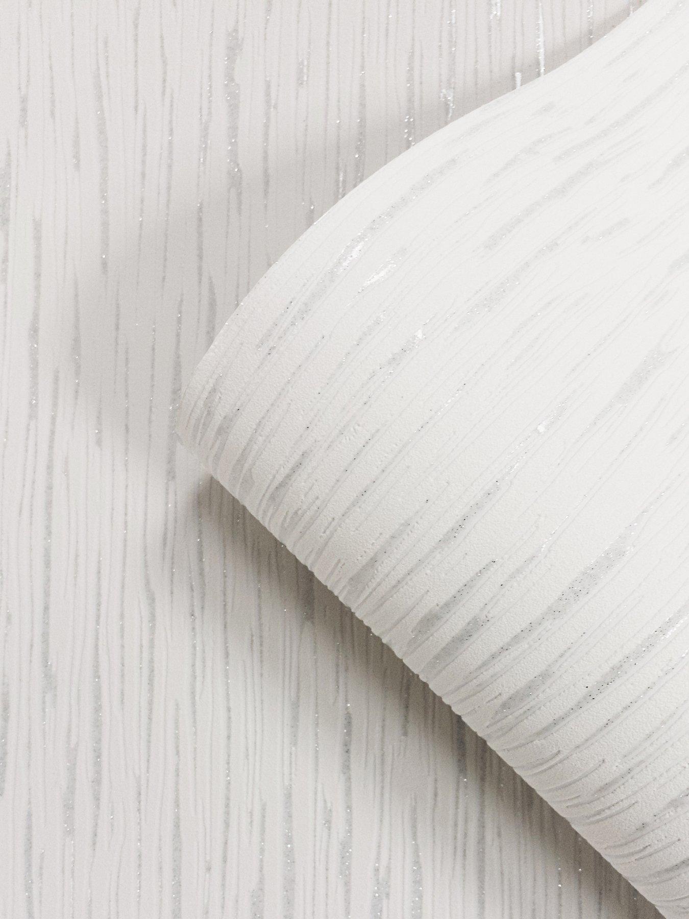 Muriva Nala Textured Wallpaper - White | very.co.uk