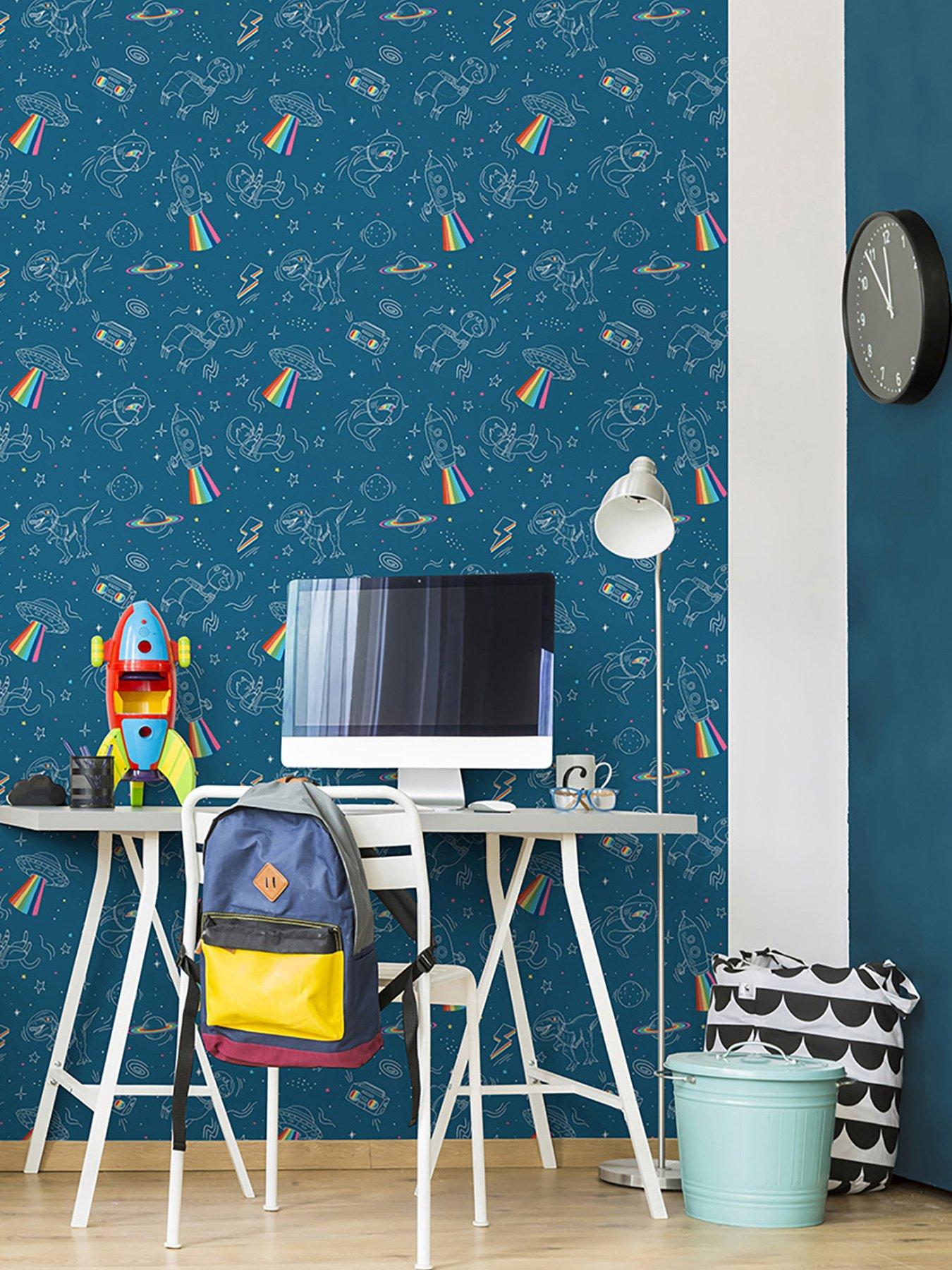Product photograph of Muriva Space Explorer Wallpaper from very.co.uk