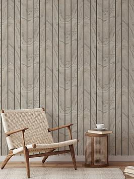 Product photograph of Muriva Woodgrain Panel Wallpaper from very.co.uk