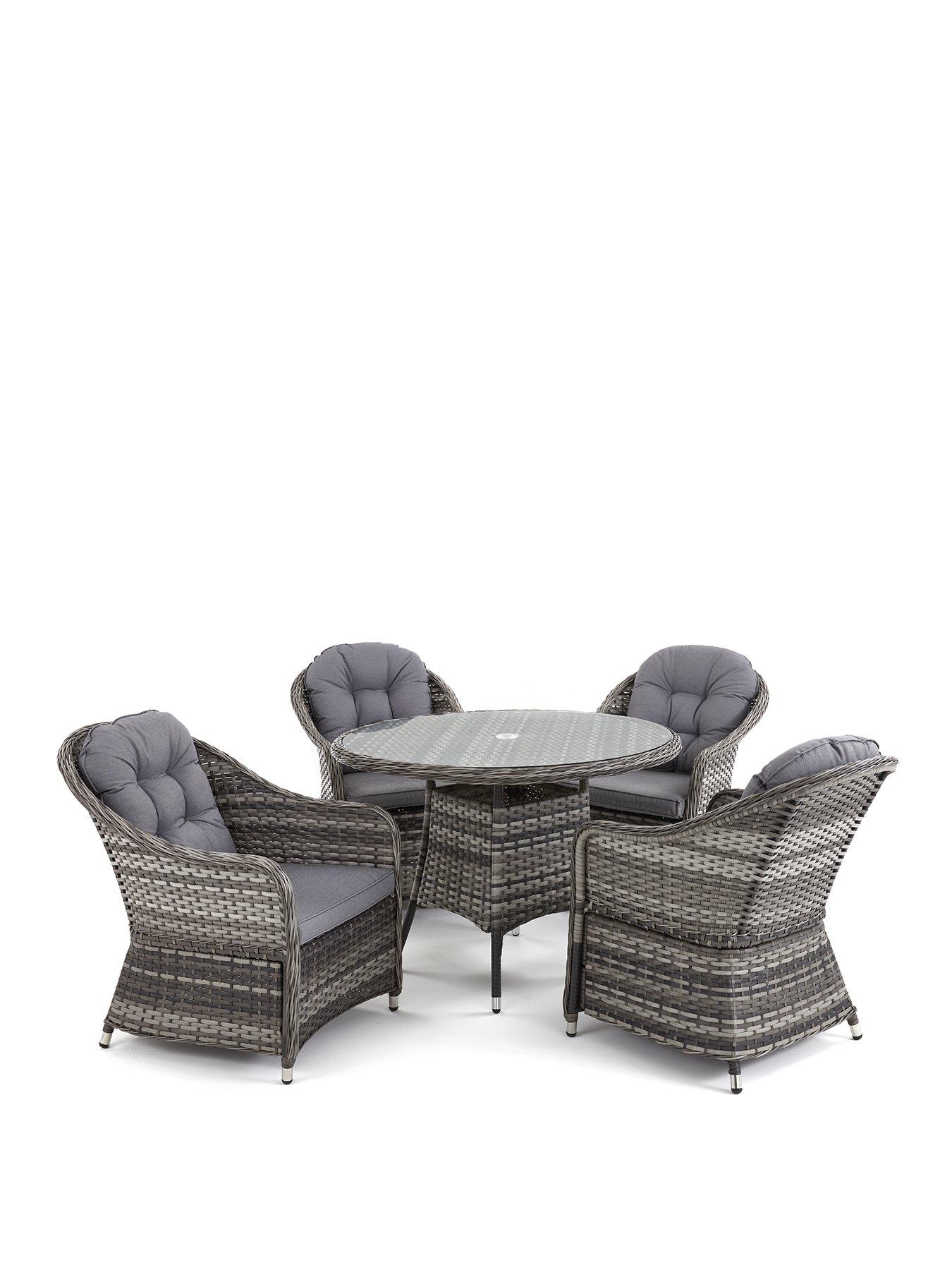 Hampton 4 seater hotsell navy dining set