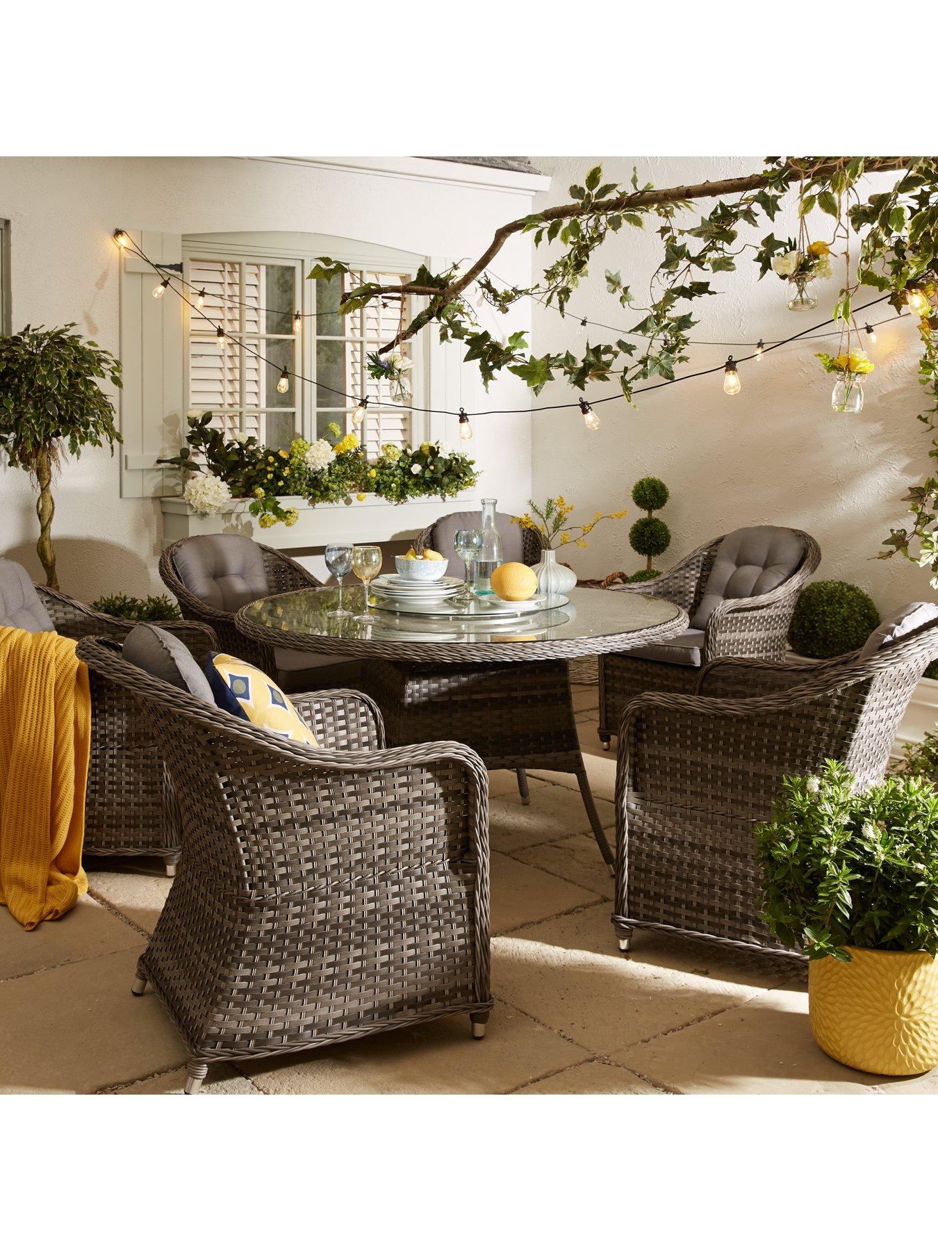 undefined Florida 6-Seater Dining Set with Lazy Susan