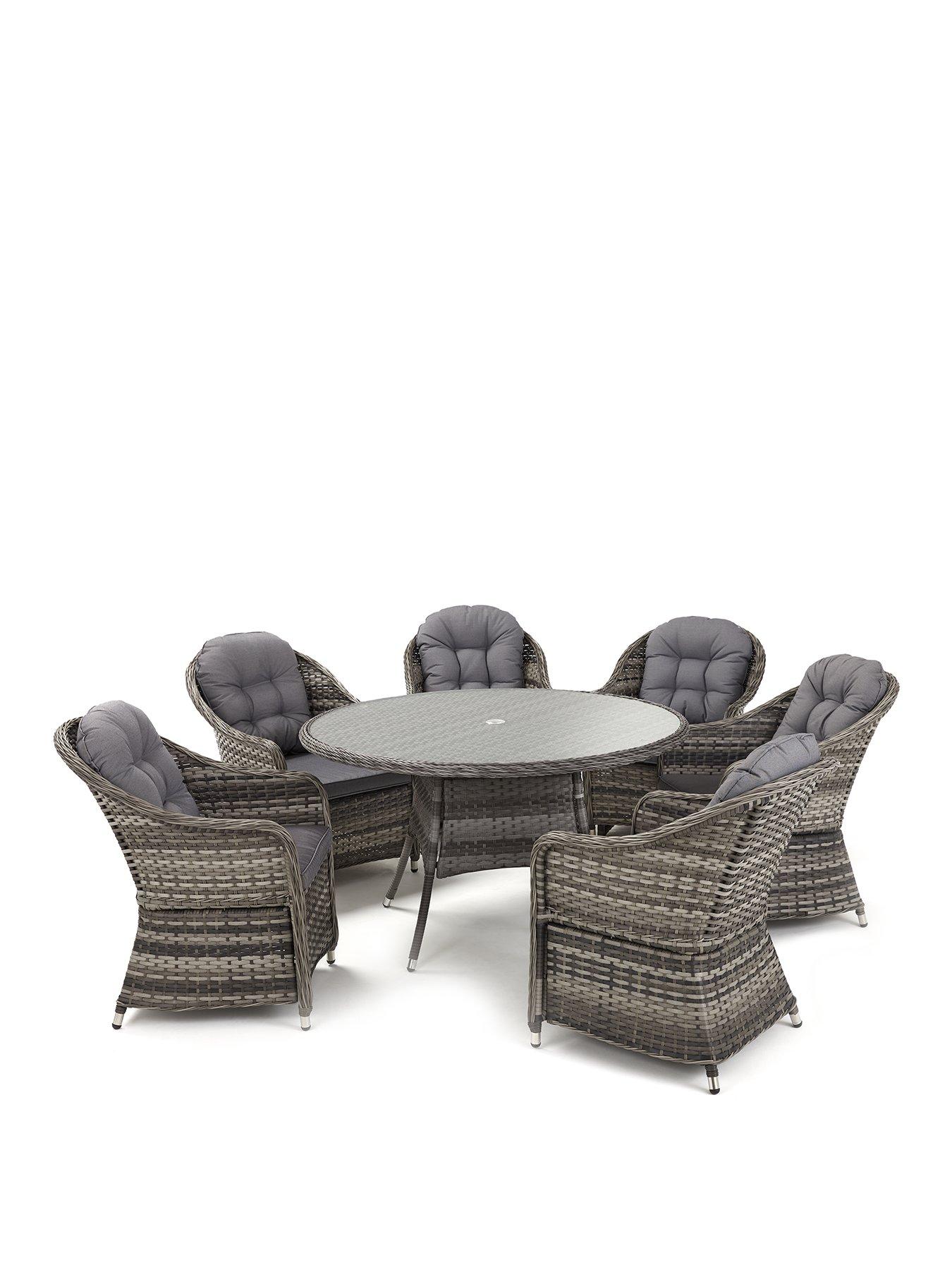 Image 2 of 6 of Very Home Florida 6-Seater Dining Set with Lazy Susan