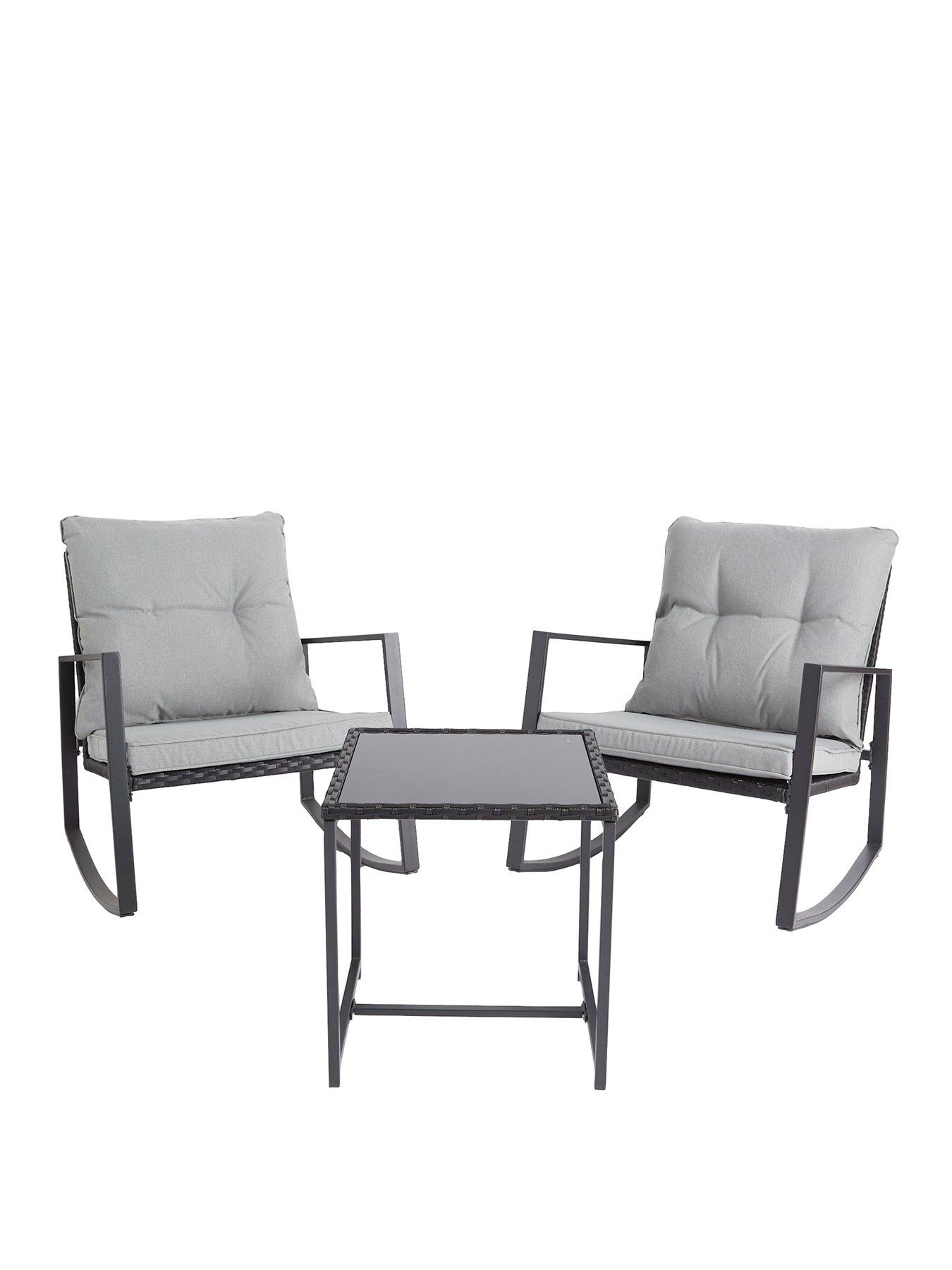 Image 2 of 6 of Very Home Santa Monica Rocker Set with Padded Seats