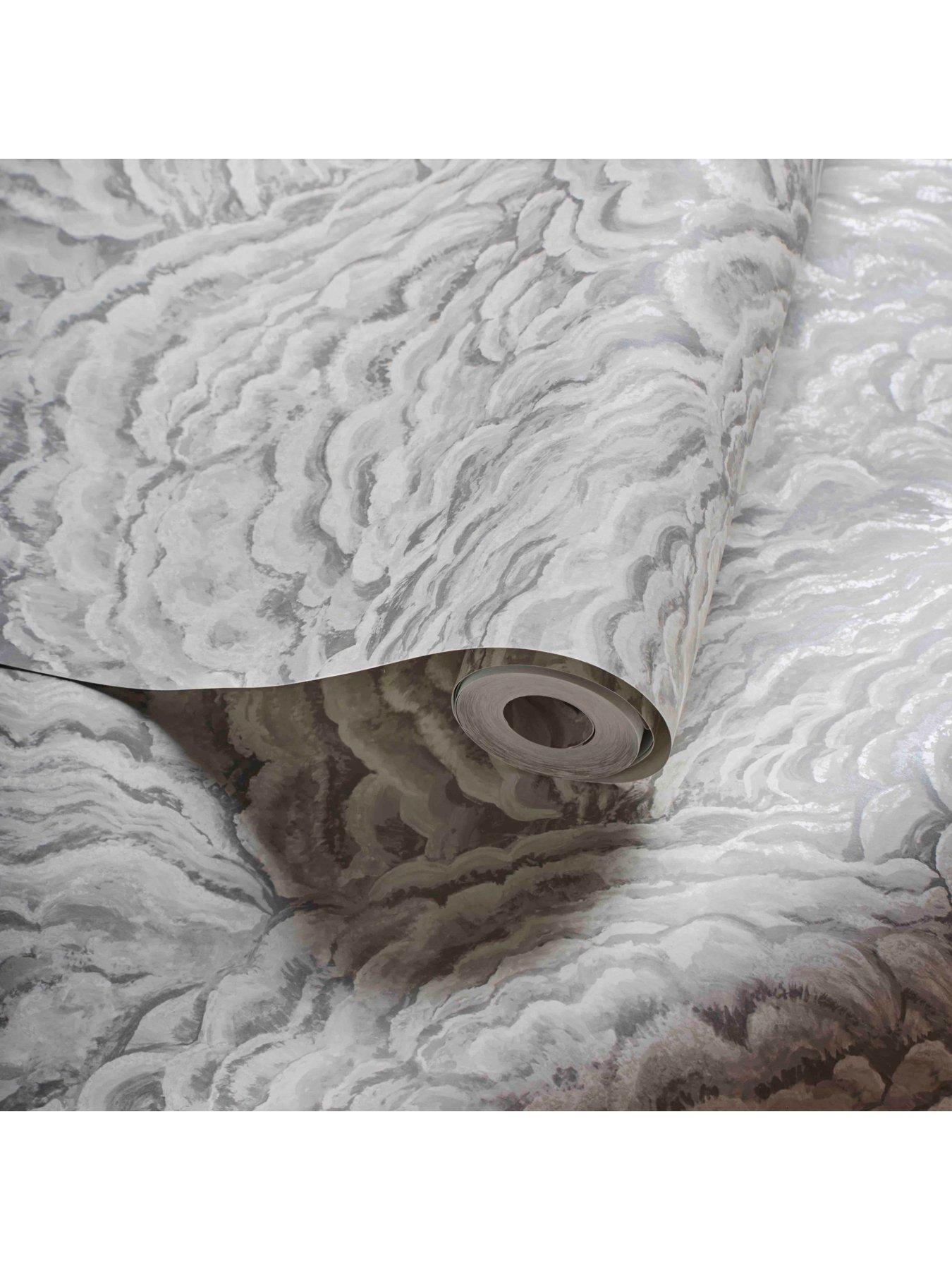 Product photograph of Clarke Clarke Exotica Lumino Wallpaper Ndash Cloud from very.co.uk