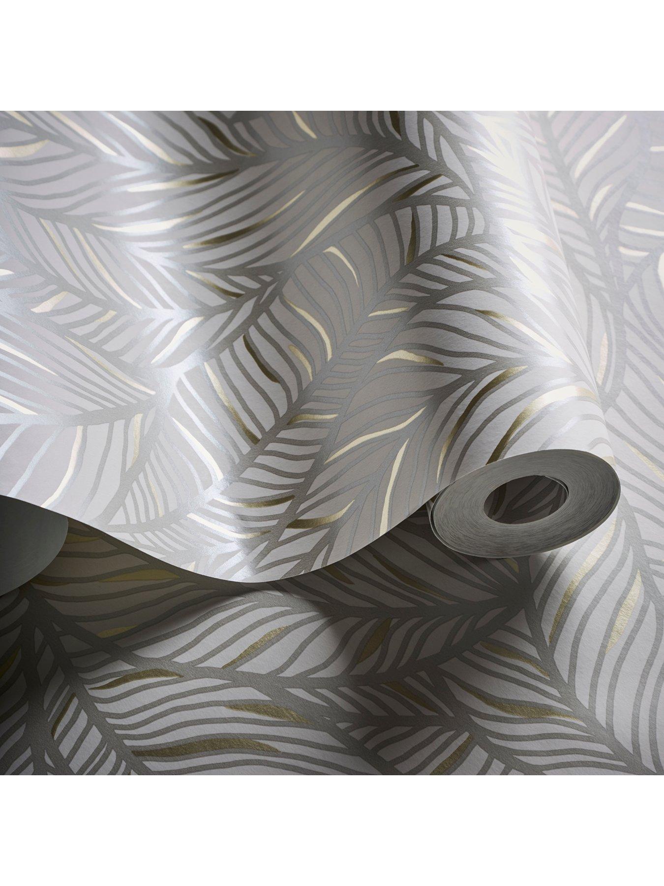 Product photograph of Clarke Clarke Exotica Selva Wallpaper Ndash Champagne from very.co.uk