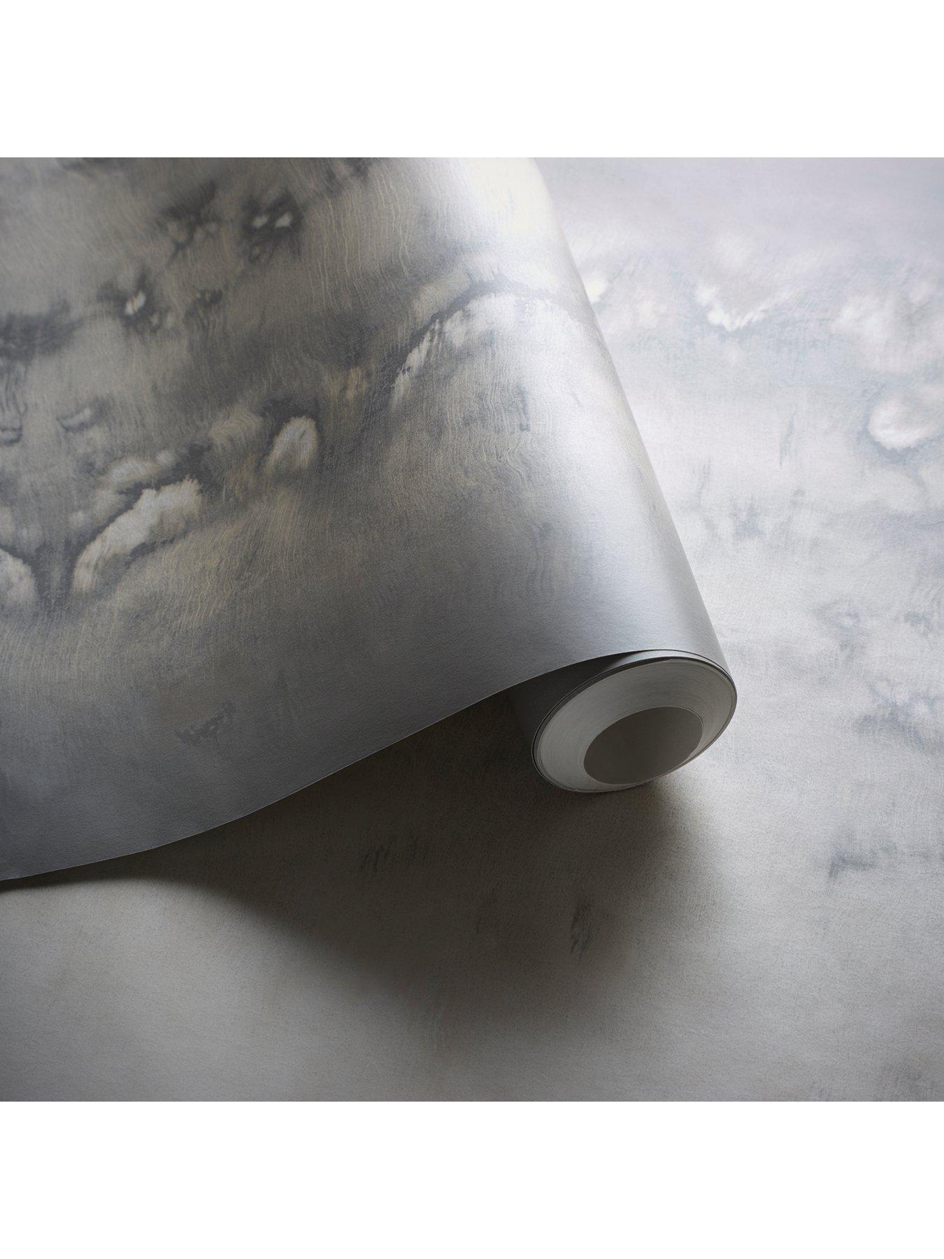 Product photograph of Clarke Clarke Fusion Disperse Wallpaper Ndash Pearl from very.co.uk