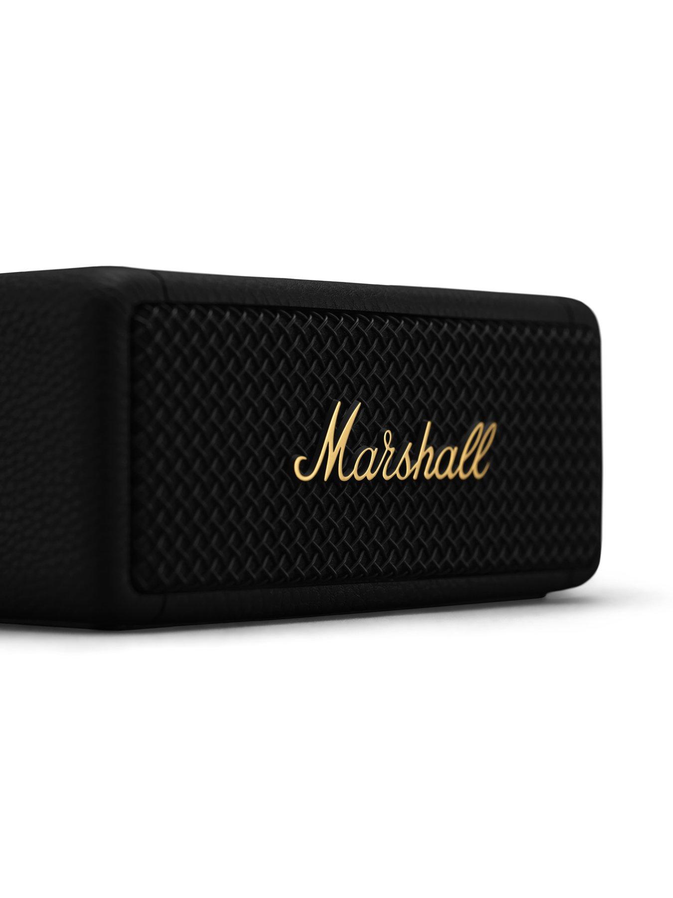 Marshall Emberton II Bluetooth Speaker - Black & Brass | Very.co.uk