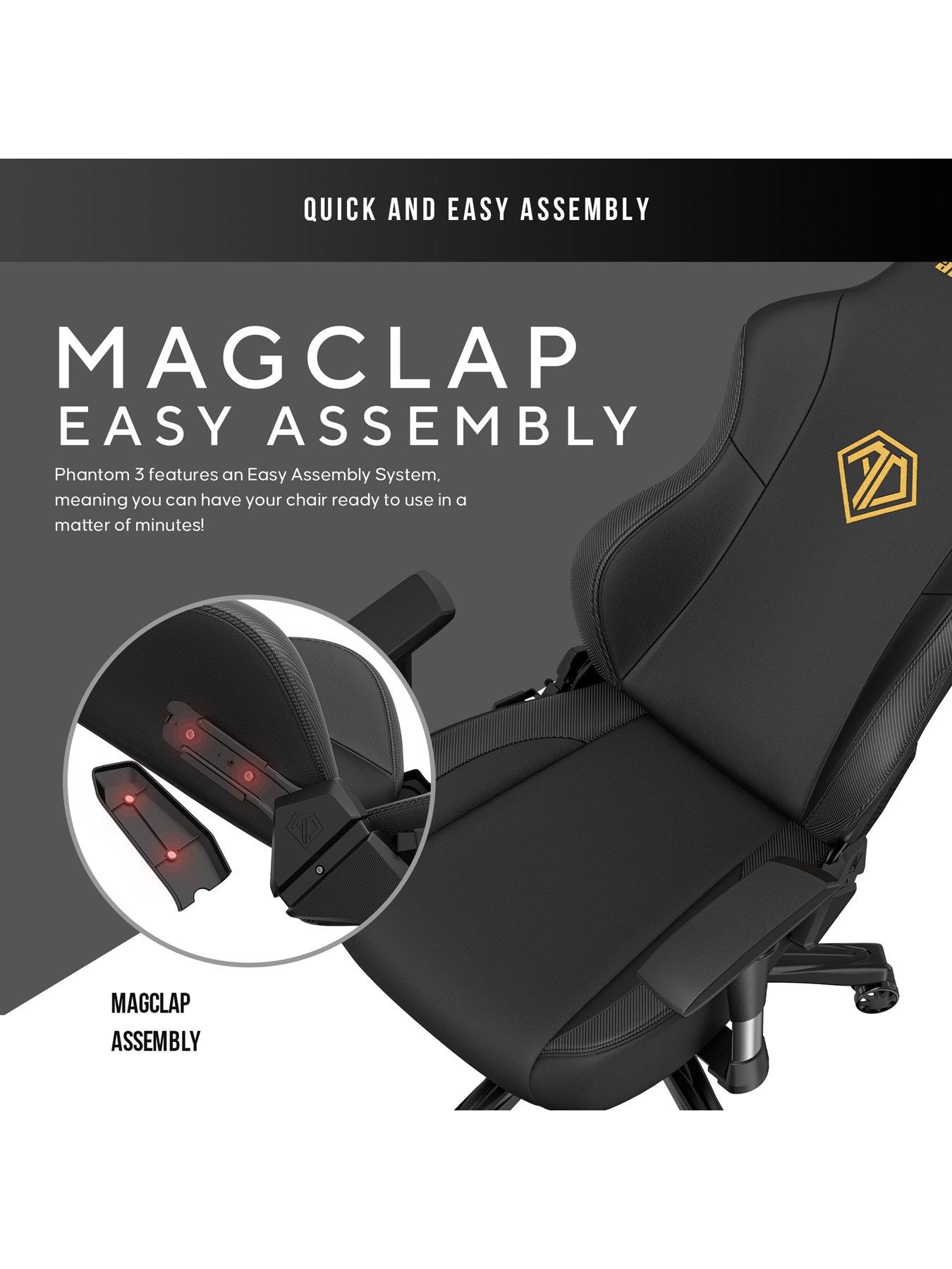 Image 3 of 6 of Andaseat Phantom 3 Faux Leather&nbsp;Premium Gaming Chair -&nbsp;Black