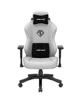 Product photograph of Andaseat Phantom 3 Premium Gaming Chair Grey from very.co.uk