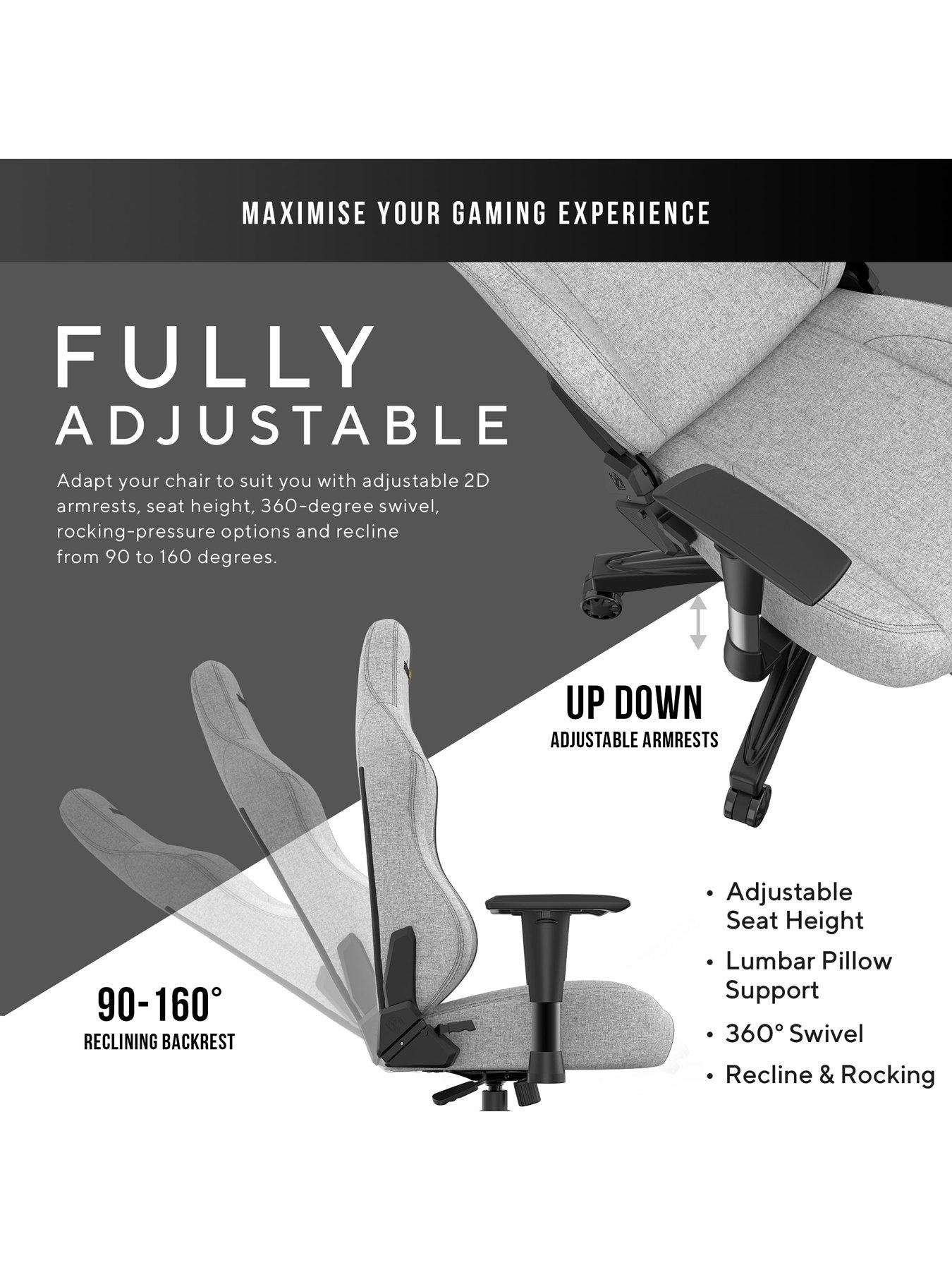Image 4 of 7 of Andaseat Phantom 3 Premium Gaming Chair - Grey