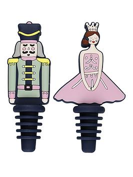 Product photograph of Kitchencraft The Nutcracker Collection Silicone Bottle Stoppers from very.co.uk