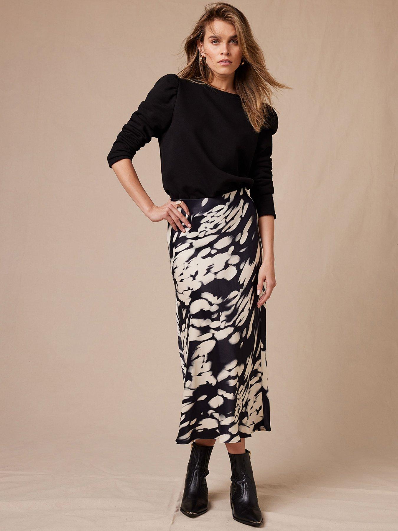 Mint Velvet Romilly Satin Slip Midi Skirt | very.co.uk