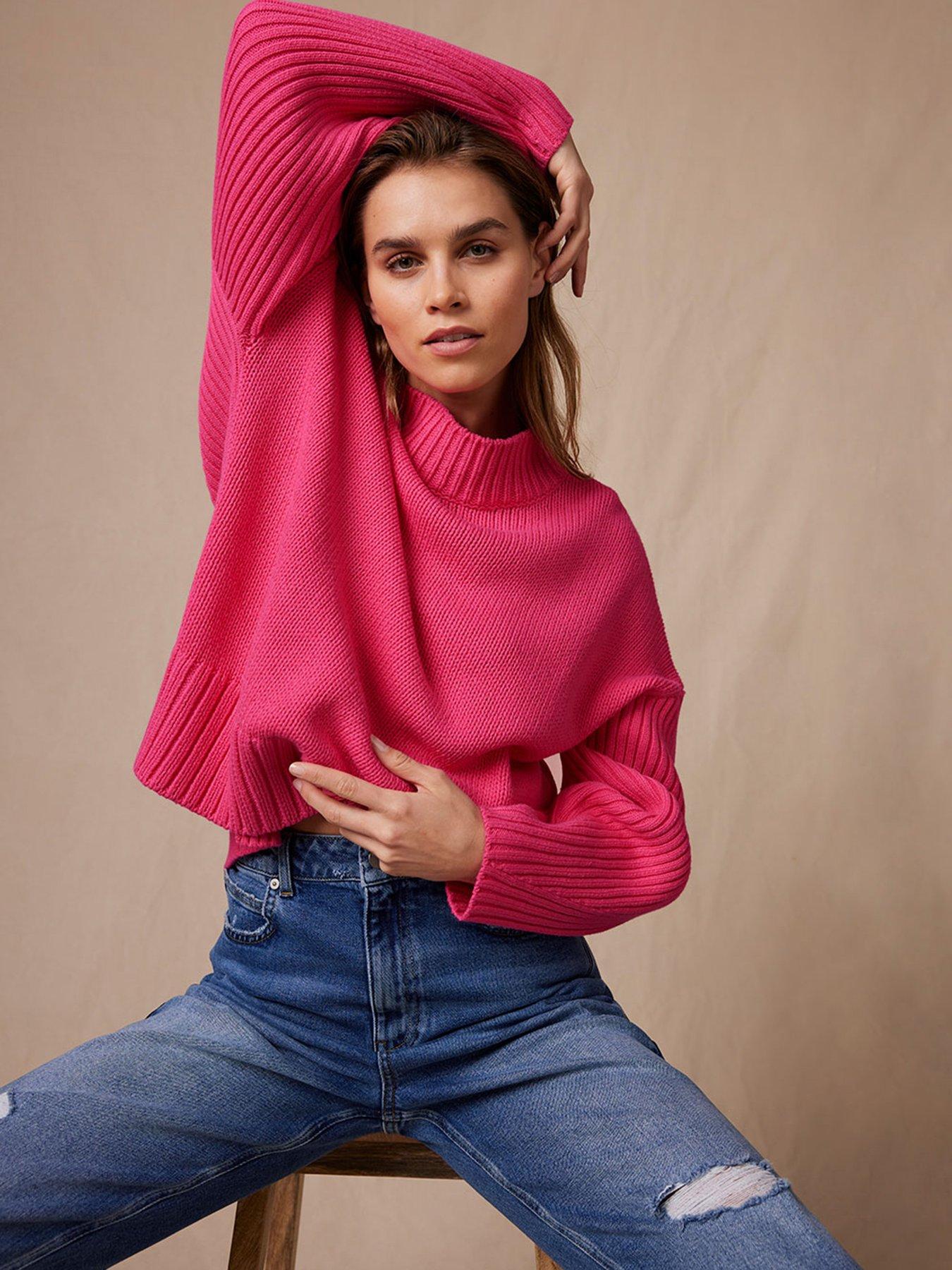 Oversize pink outlet jumper