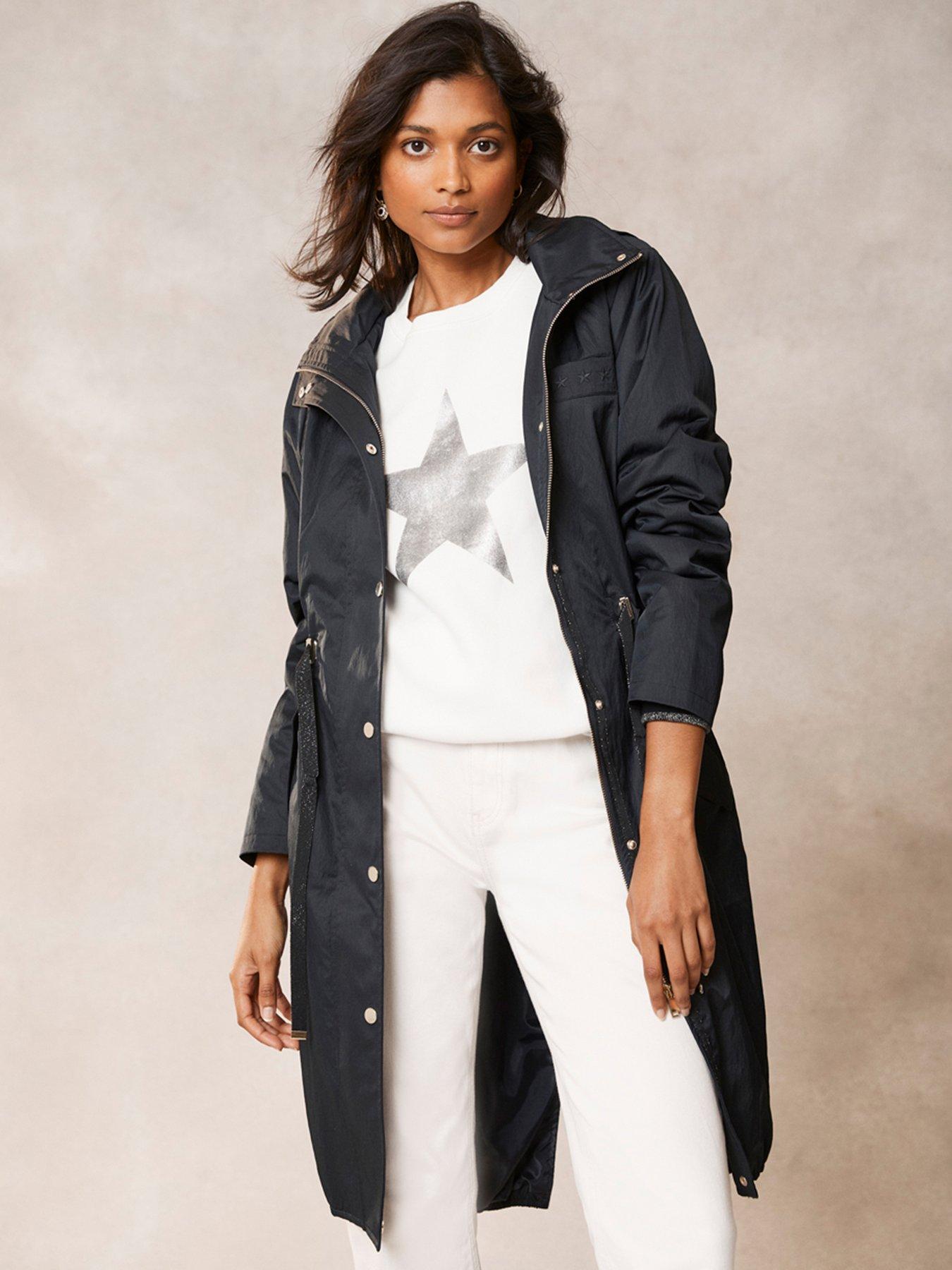 Navy blue store longline coat