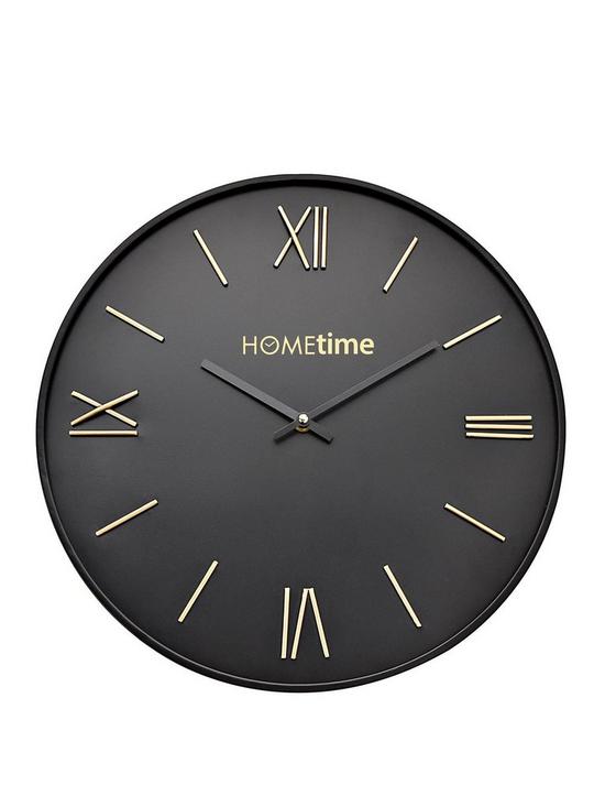 front image of very-home-rope-roman-numerals-wall-clock