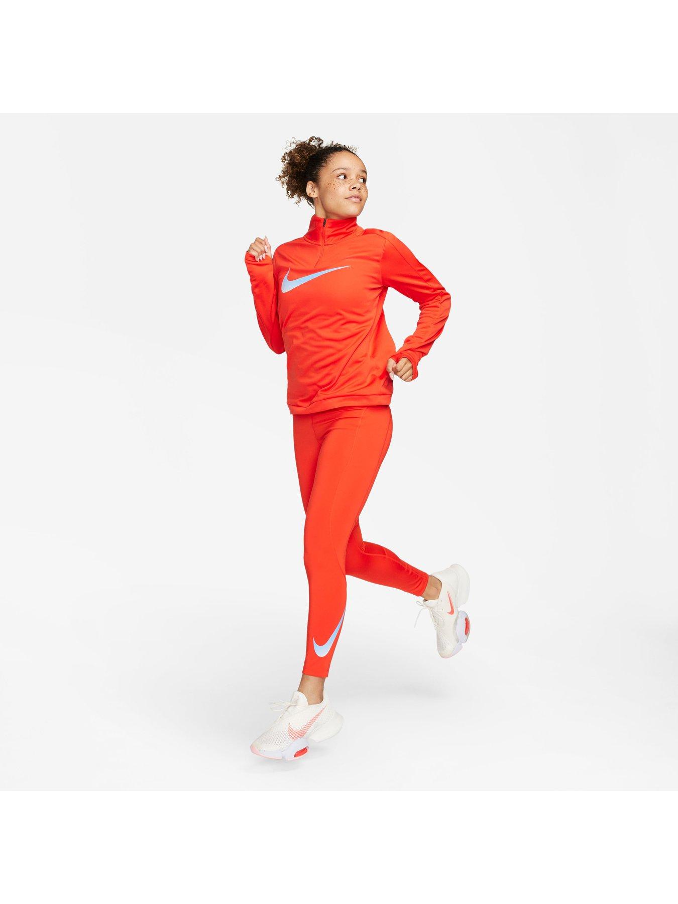 Nike Swoosh 7/8 Leggings - Red