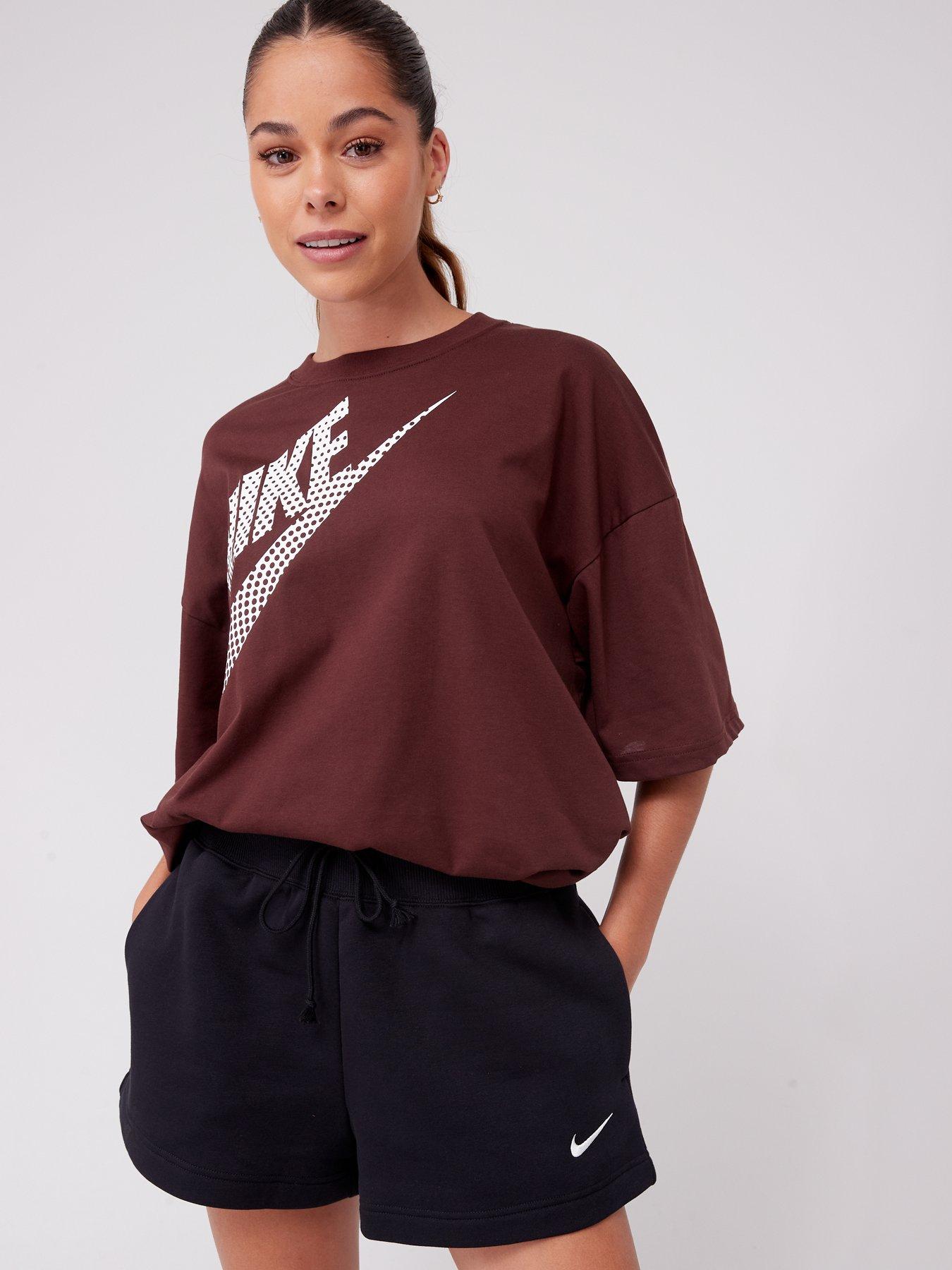 Burgundy nike shirt womens sale