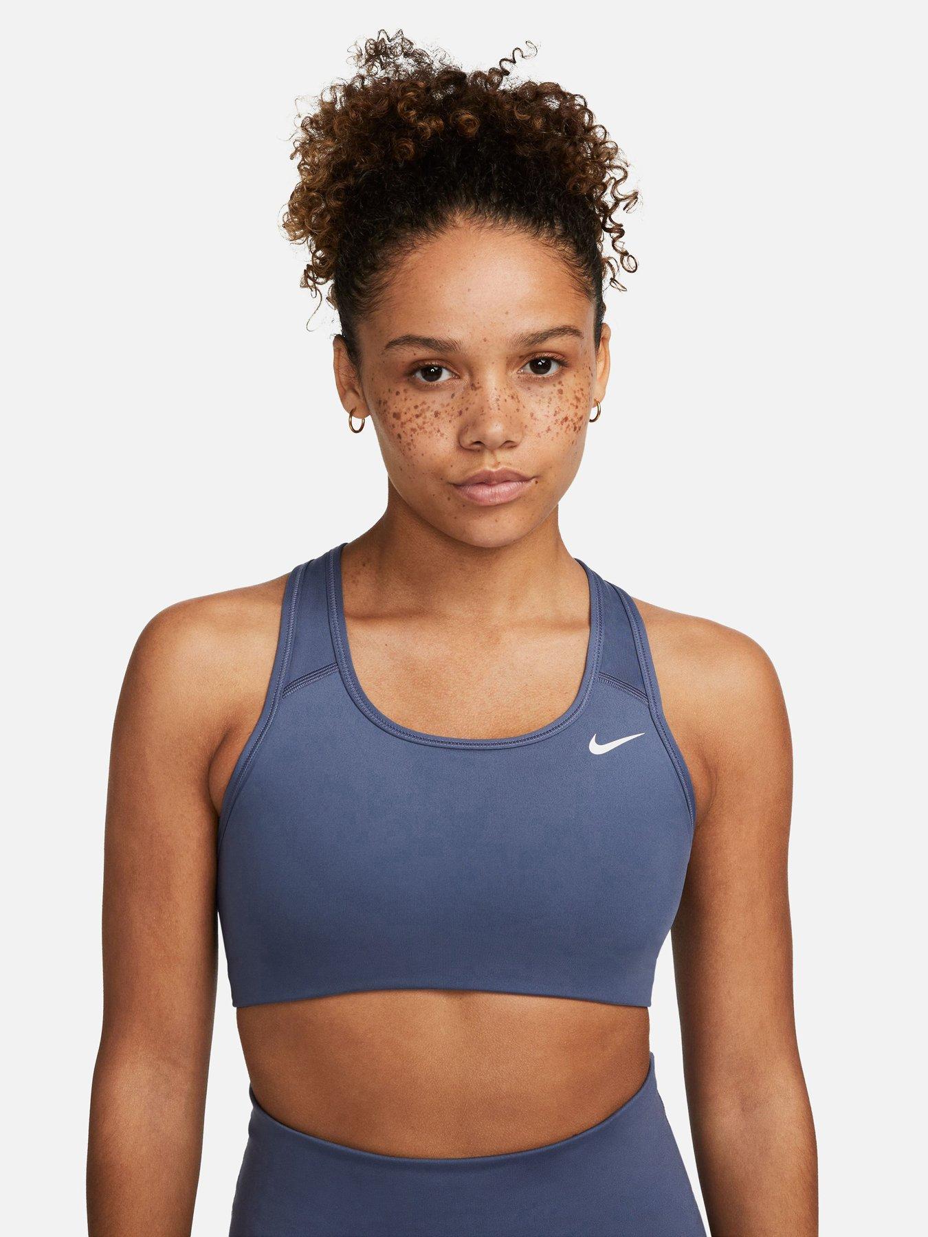 Nike Medium Support Swoosh Sports Bra - Blue