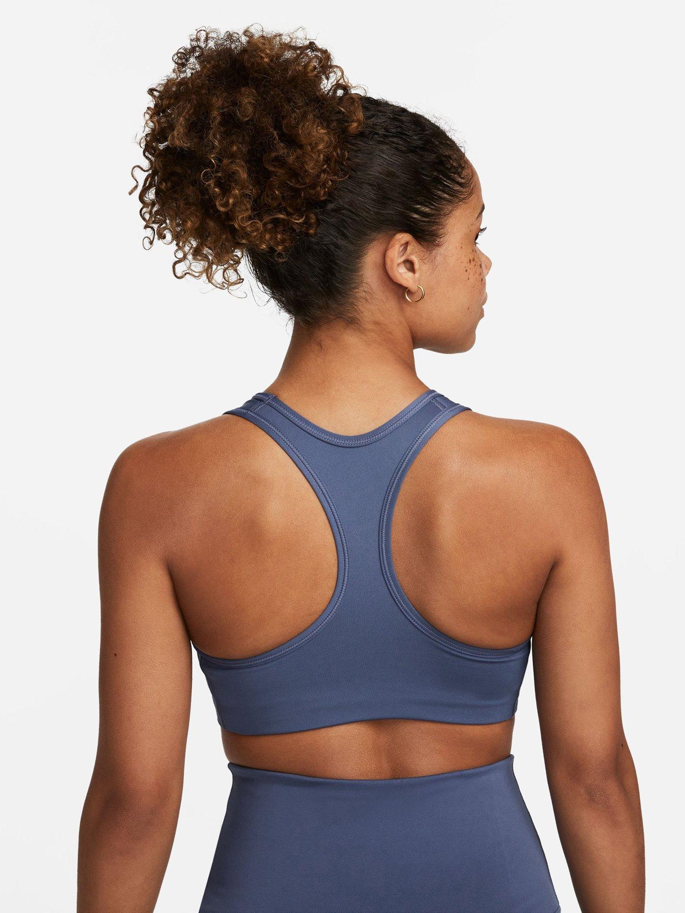 Nike Swoosh Medium Support Bra - Pink/White