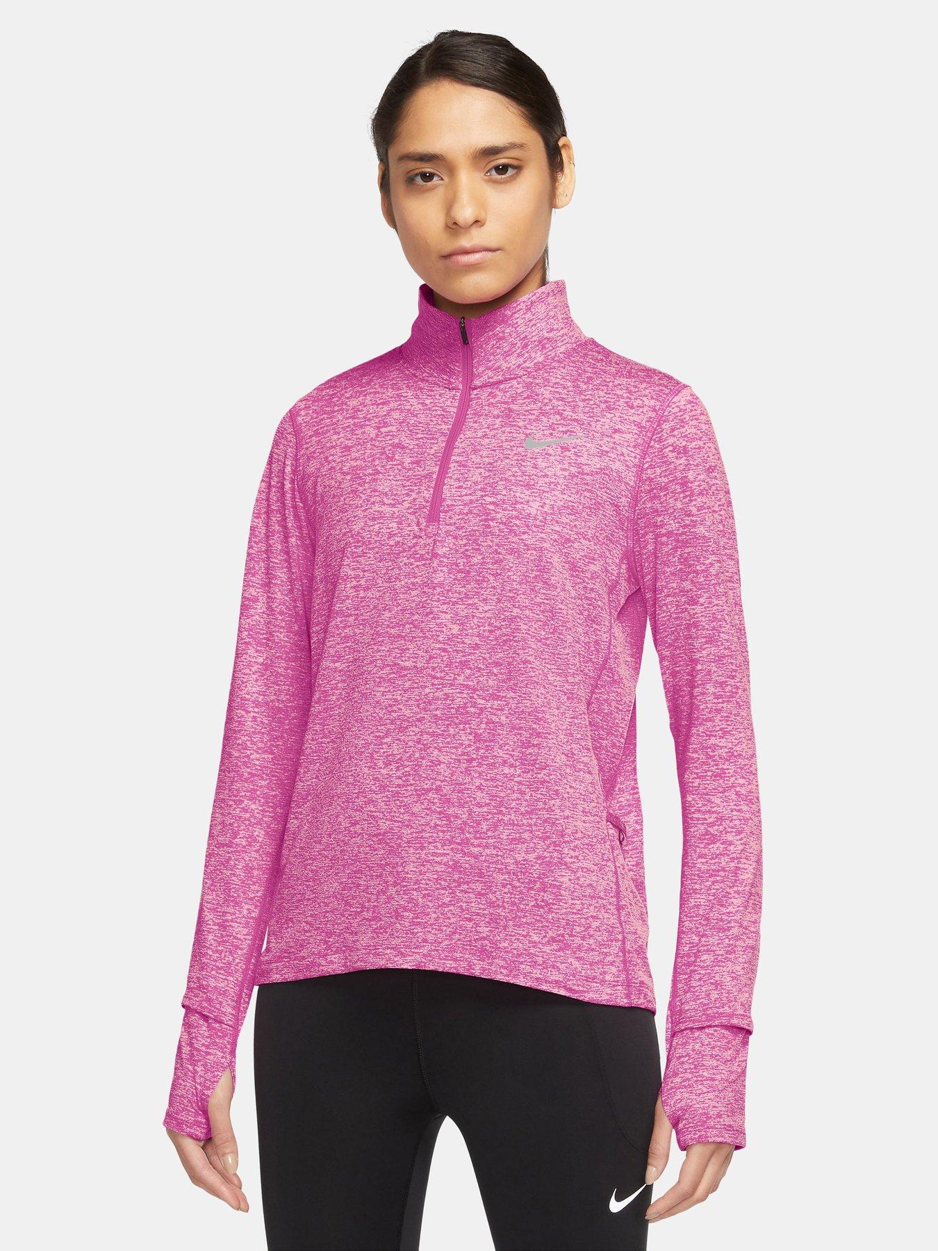 Nike pink element half best sale zip top