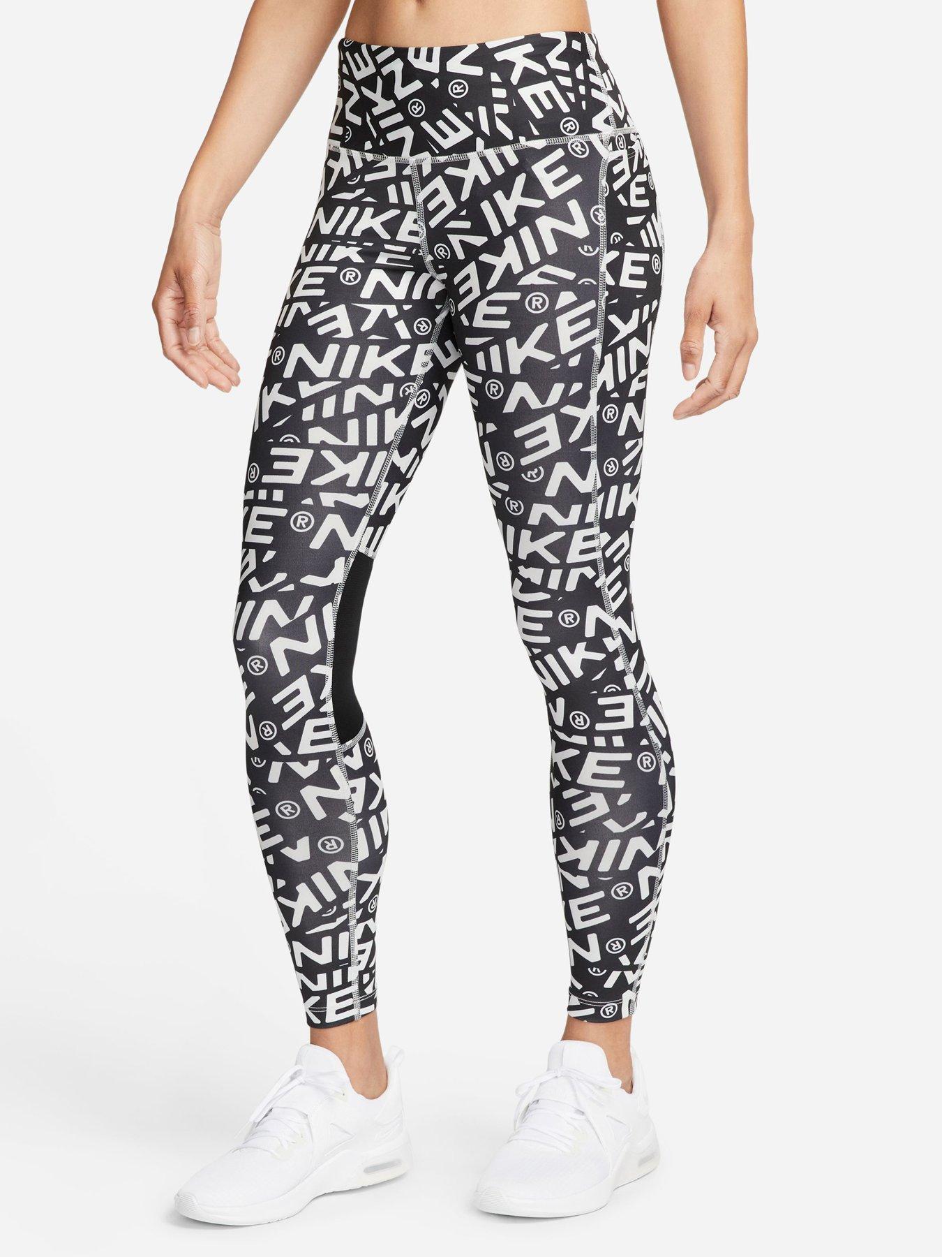 Adidas Originals All Over Leopard Print Leggings In Brown for Women