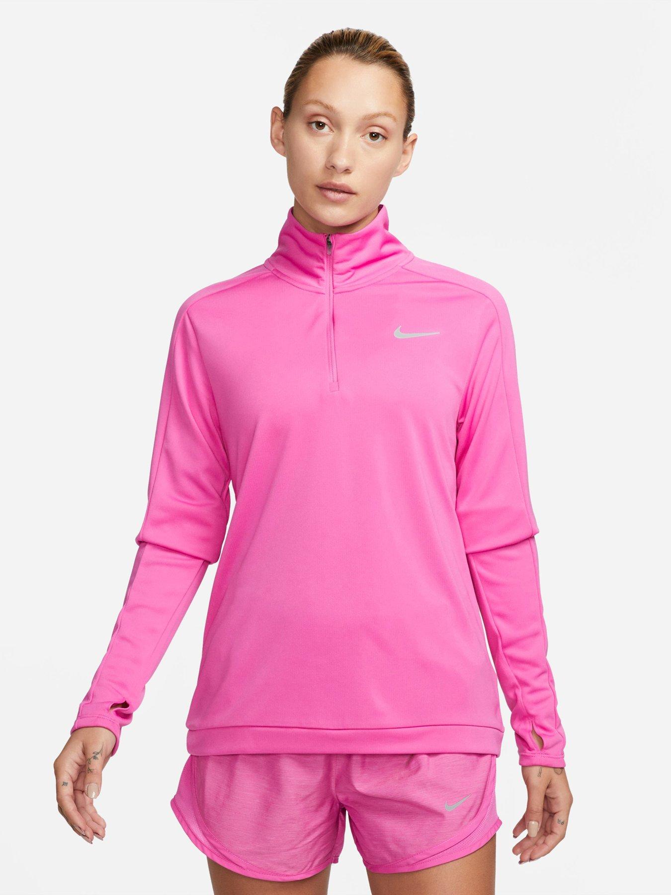 Nike Running Pacer Half Zip Top - Pink | very.co.uk