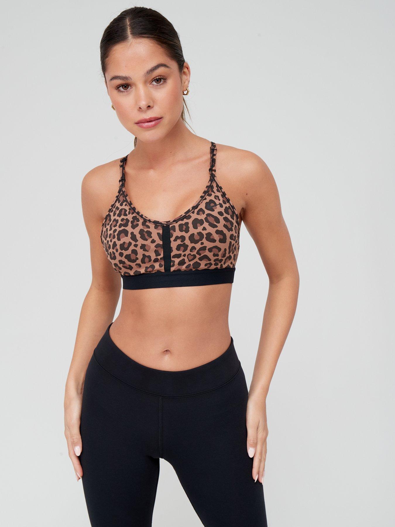 Liquid Leopard Black Animal Print High-Impact Sports Bra