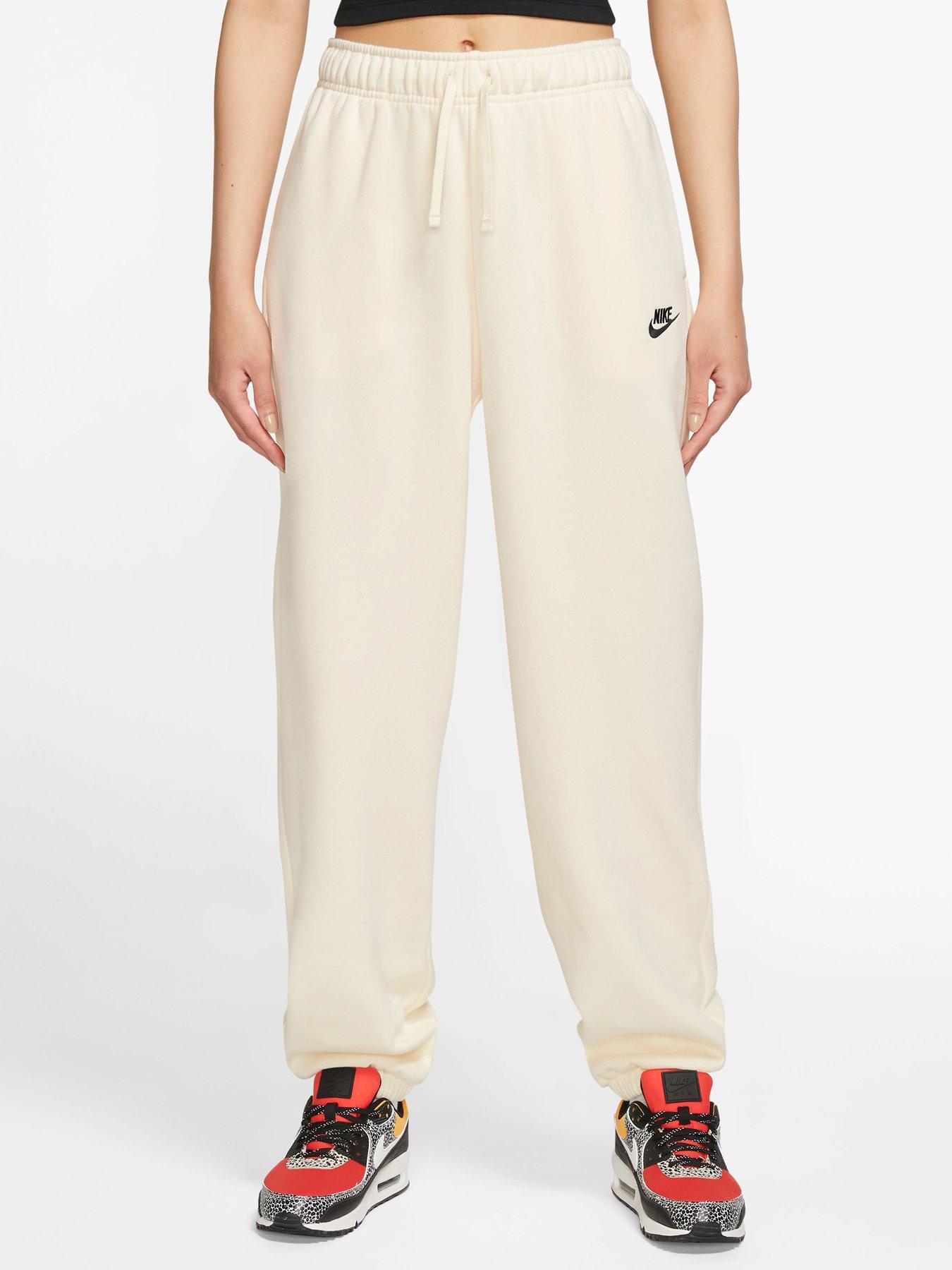 Nike Sportswear Club Fleece Mid-Rise Oversized Sweatpants - Beige