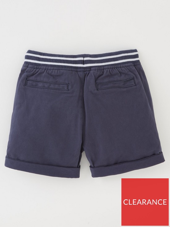back image of mini-v-by-very-boys-knitted-waistband-navy-chino-short
