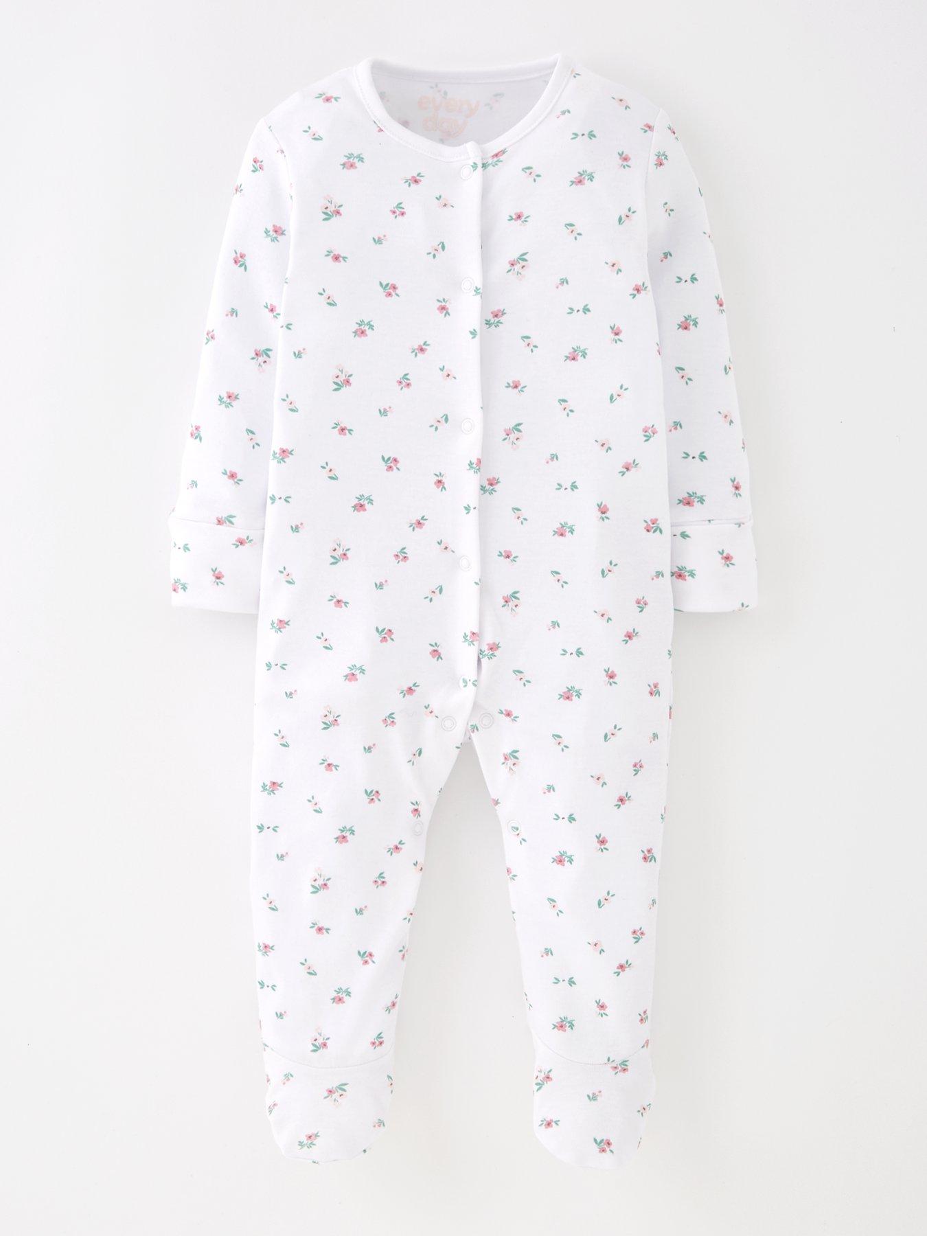 Baby Girls Pink Watermelon & Slogan Sleepsuits 2-Pack - 100% Cotton Babygrows 3-24 Months