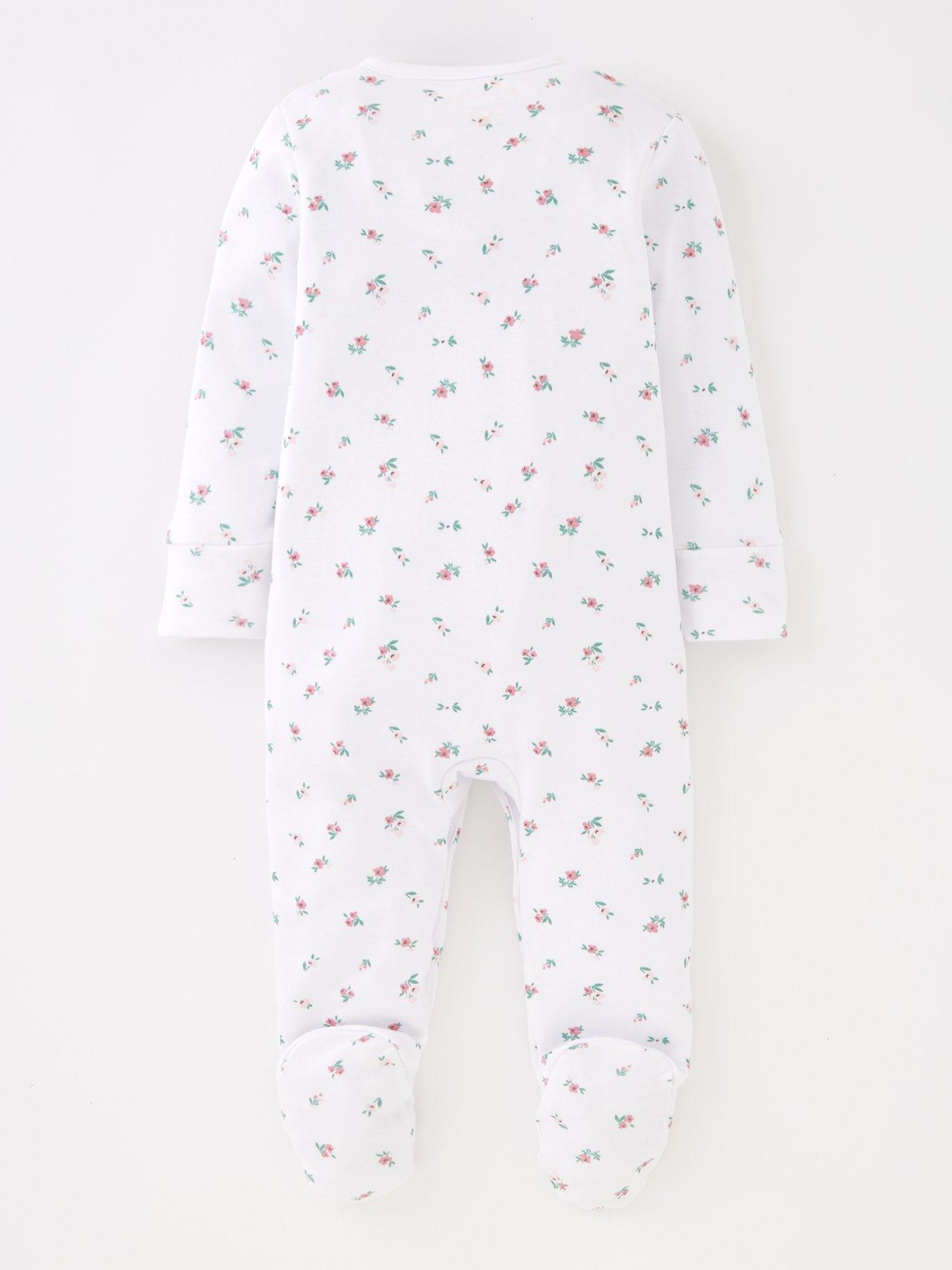 Image 3 of 5 of Everyday Baby Girls&nbsp;3 Pack Sleepsuits - Pink
