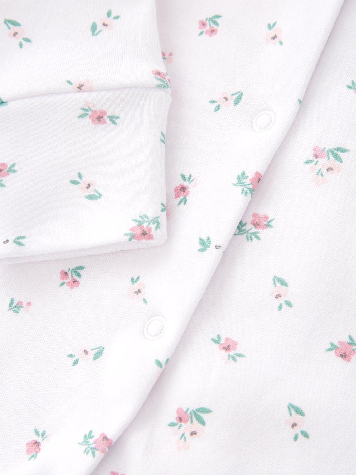 Image 5 of 5 of Everyday Baby Girls&nbsp;3 Pack Sleepsuits - Pink
