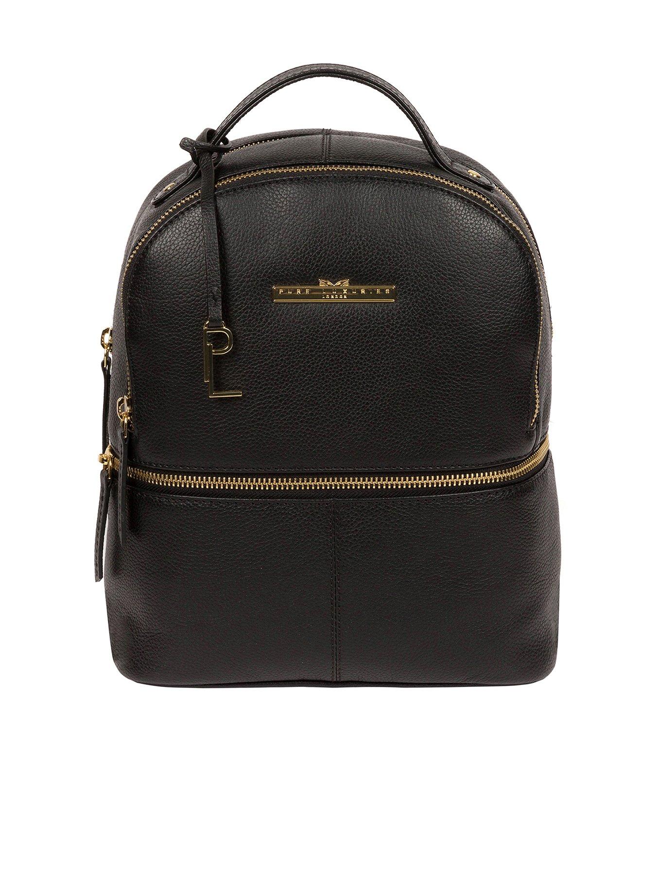 Pure Luxuries London Pure Luxuries Hayes Black Leather Backpack | very ...