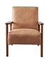  image of very-home-ethan-faux-leathernbspaccent-armchair-tannbsp--fscreg-certified