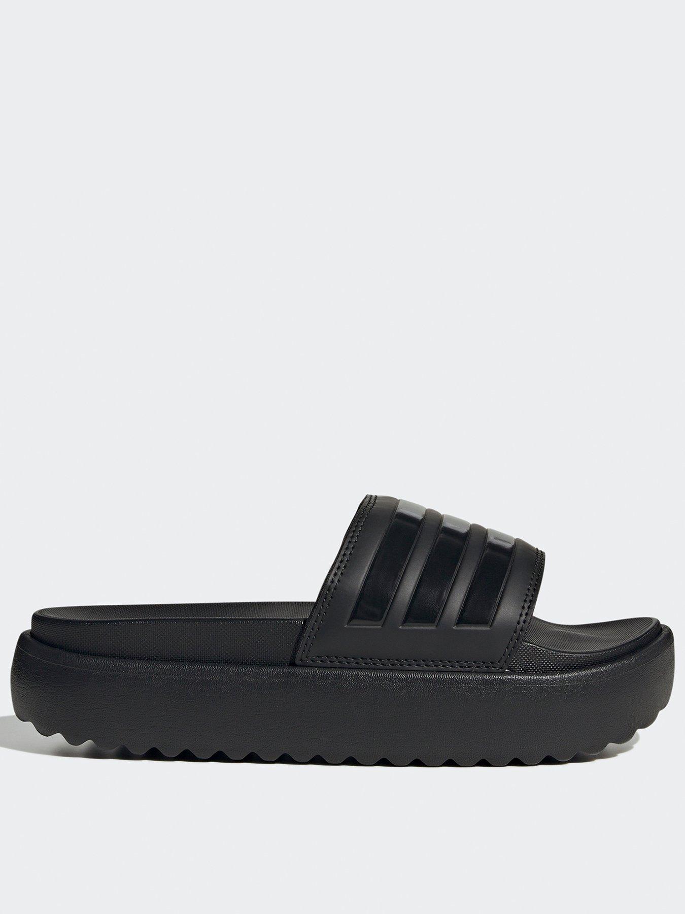 Womans black online sliders