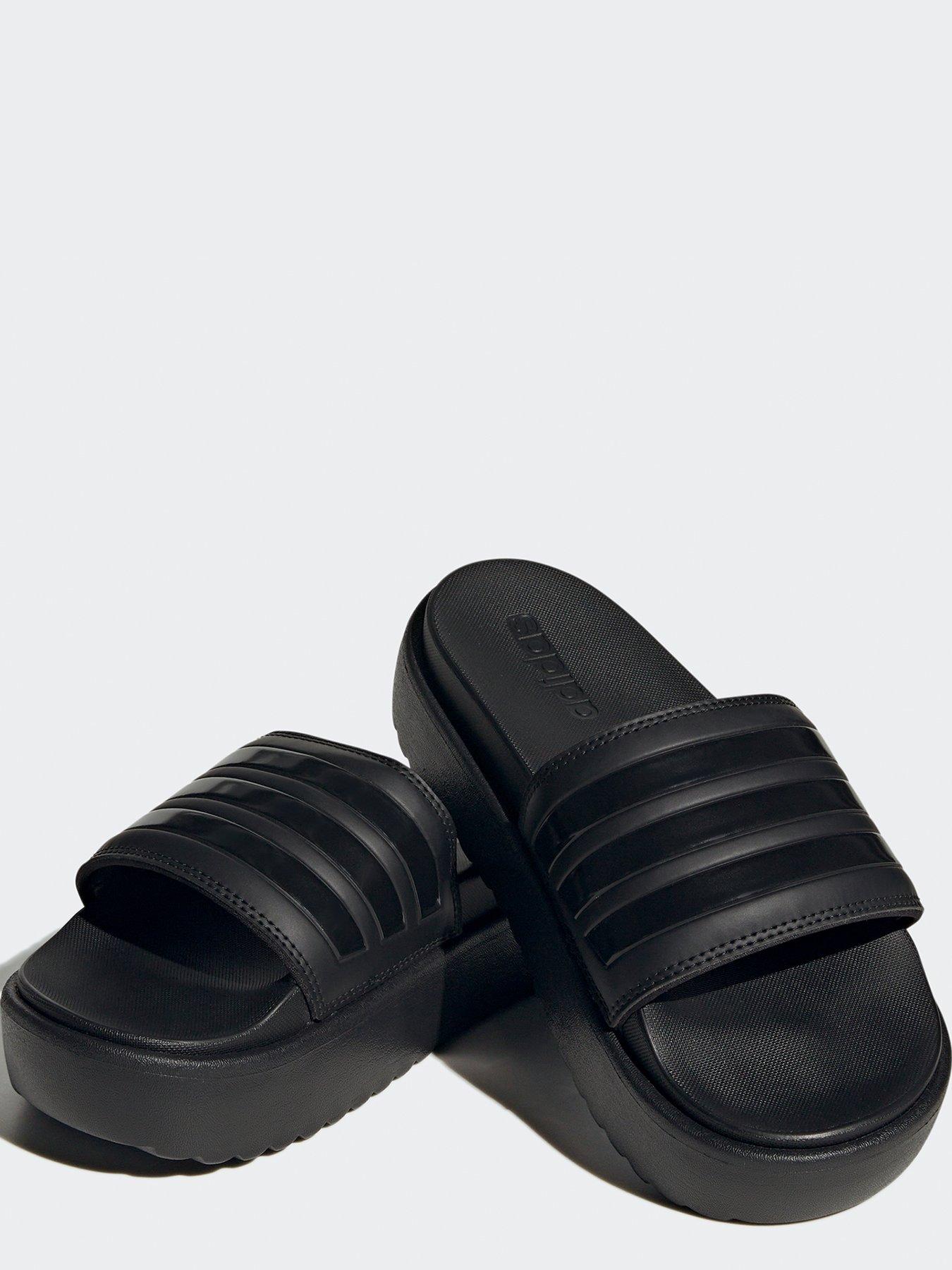 Adidas slides 2025 women black