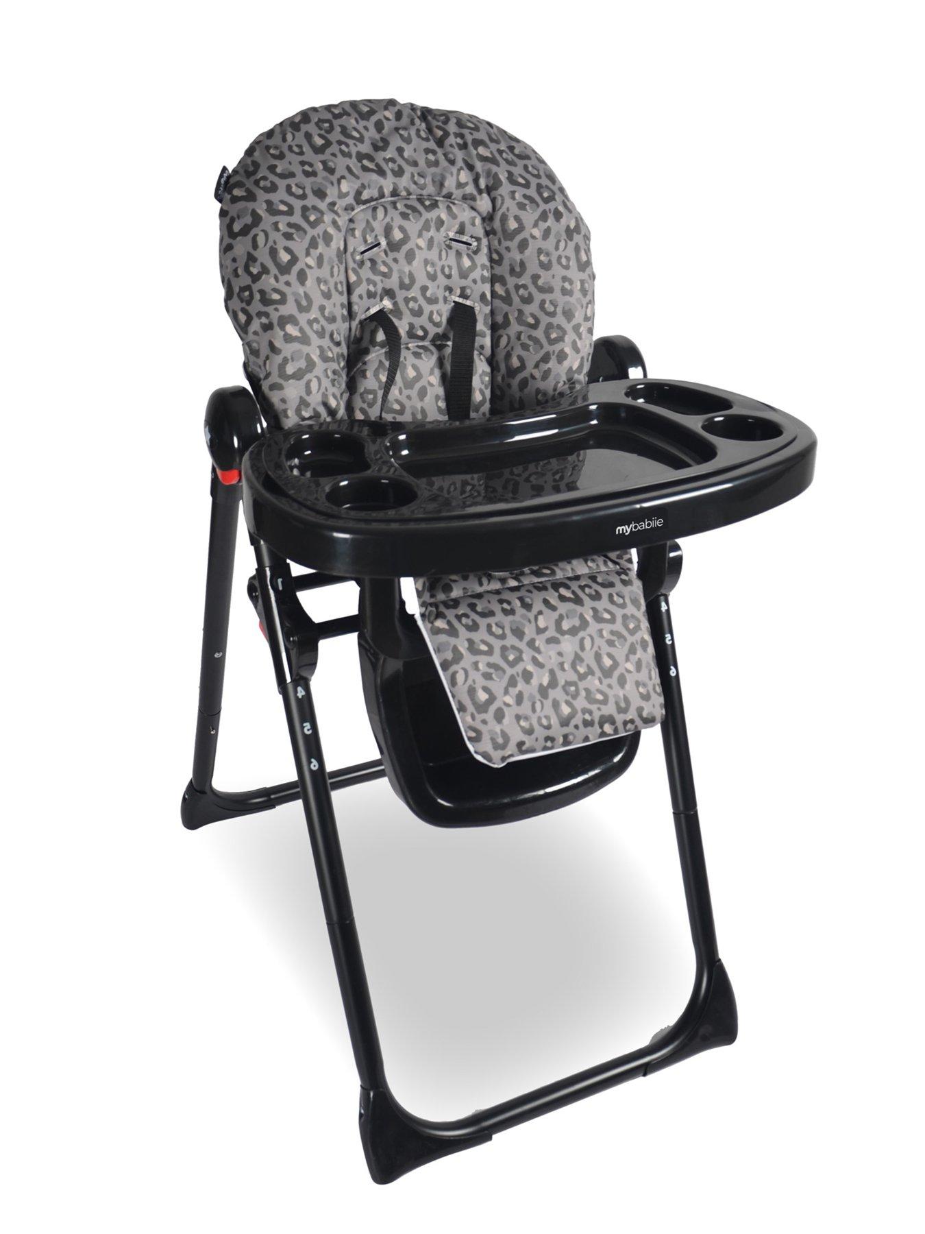 My Babiie MBHC8 Premium Highchair - Black Leopard