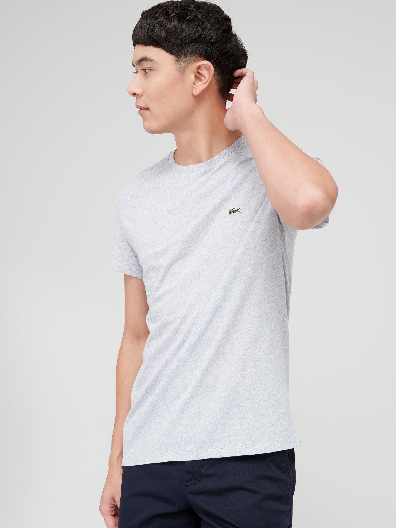 Lacoste Pima Cotton Small Logo T Shirt - Light Grey