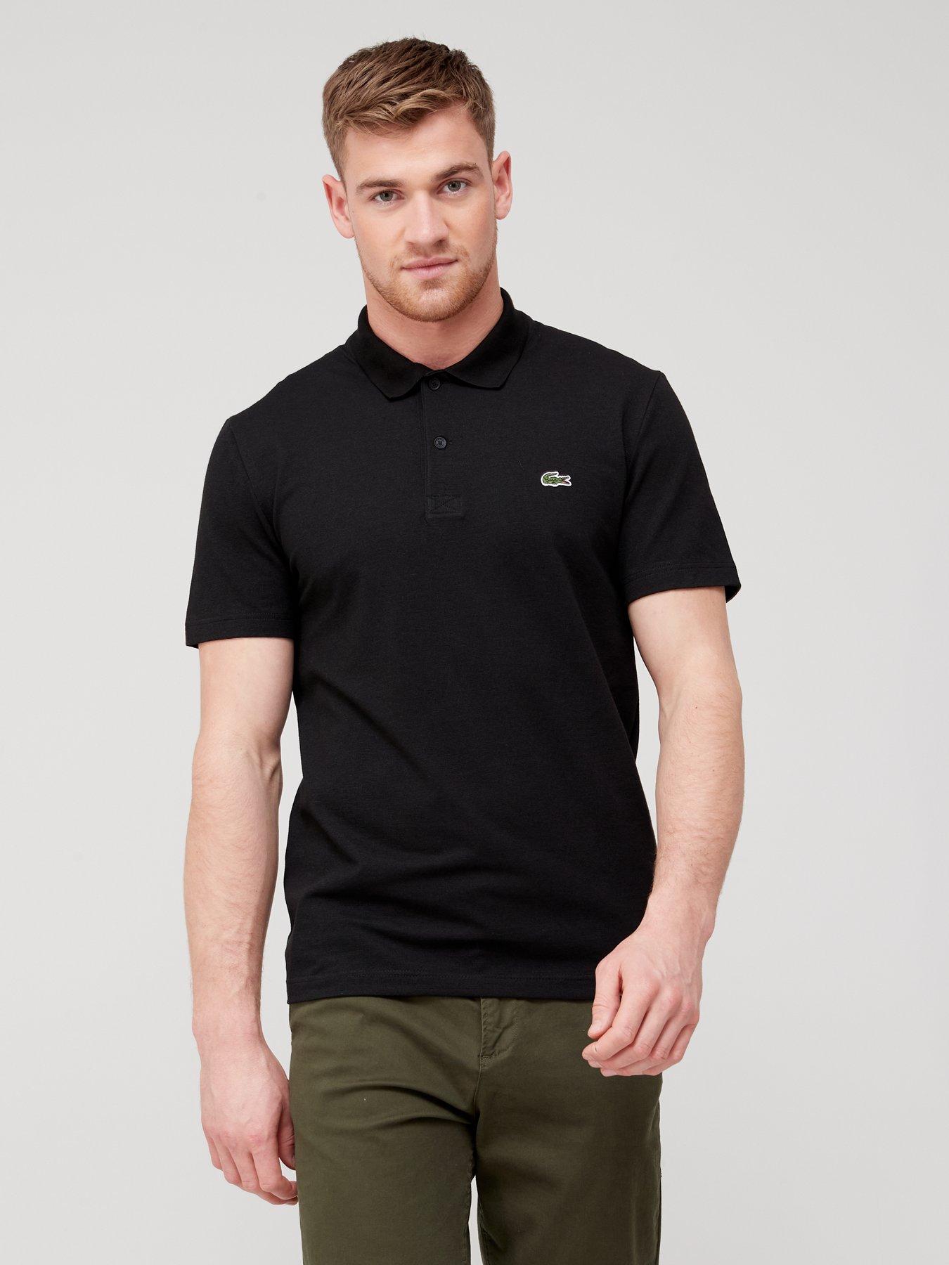 Lacoste black deals polo t shirt